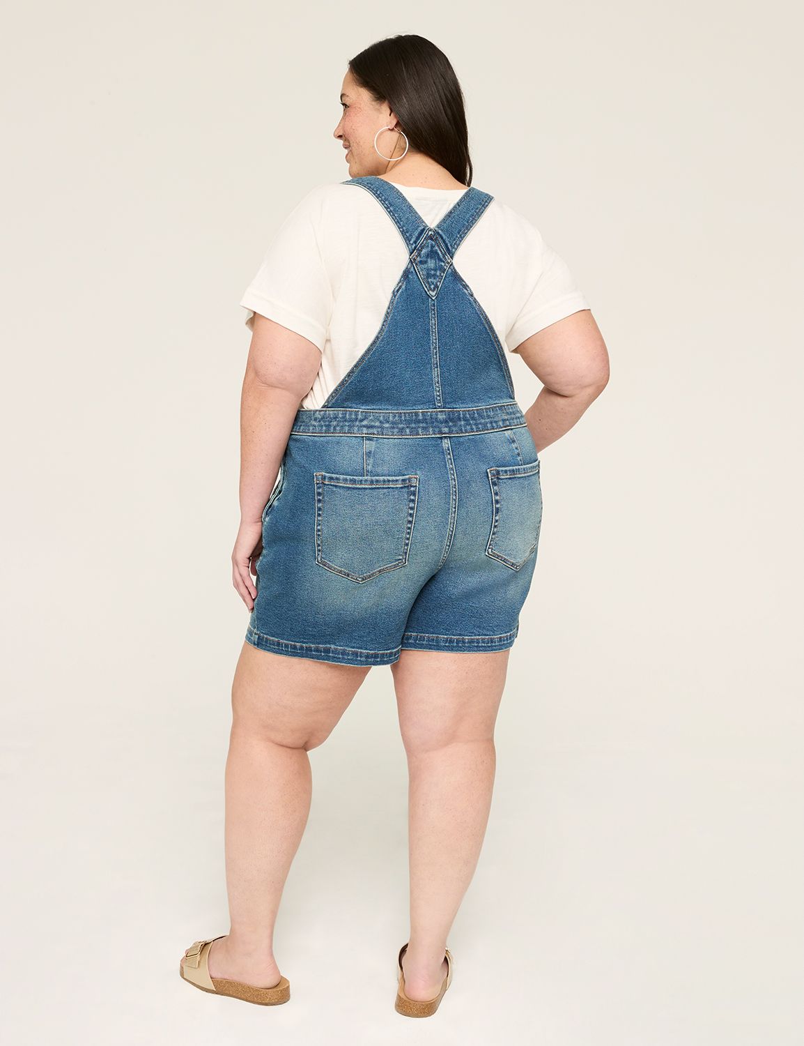 DENIM BOYFRIEND SHORT OVERALL 5.5" Product Image 2