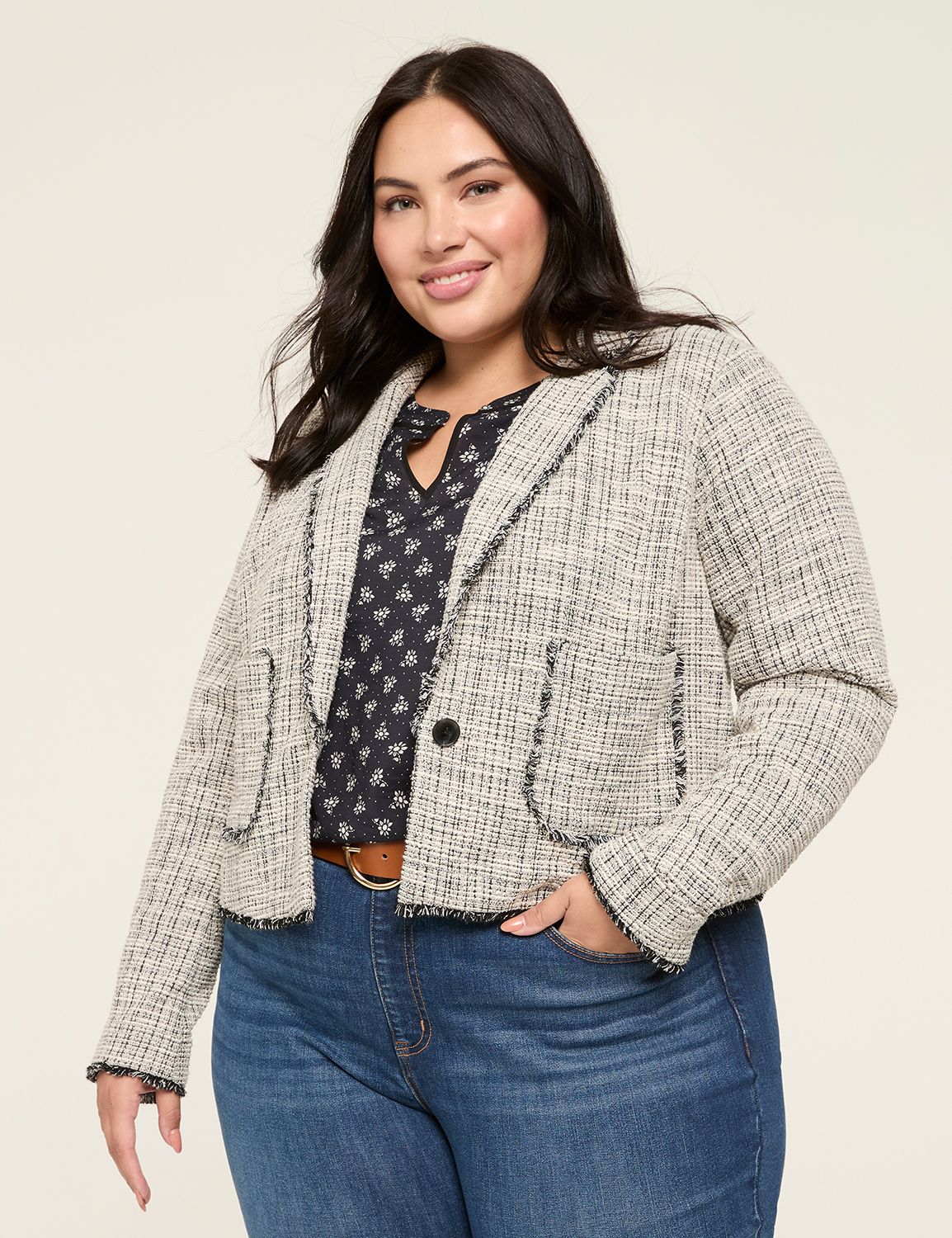 Knit Tweed Short Jacket 1144440 Product Image 1