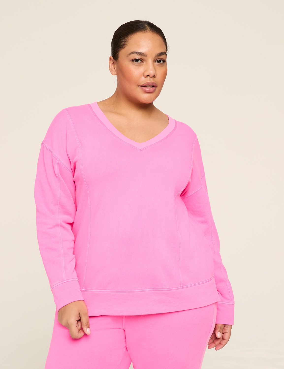 LIVI Long Sleeve V Neckline French Product Image 1
