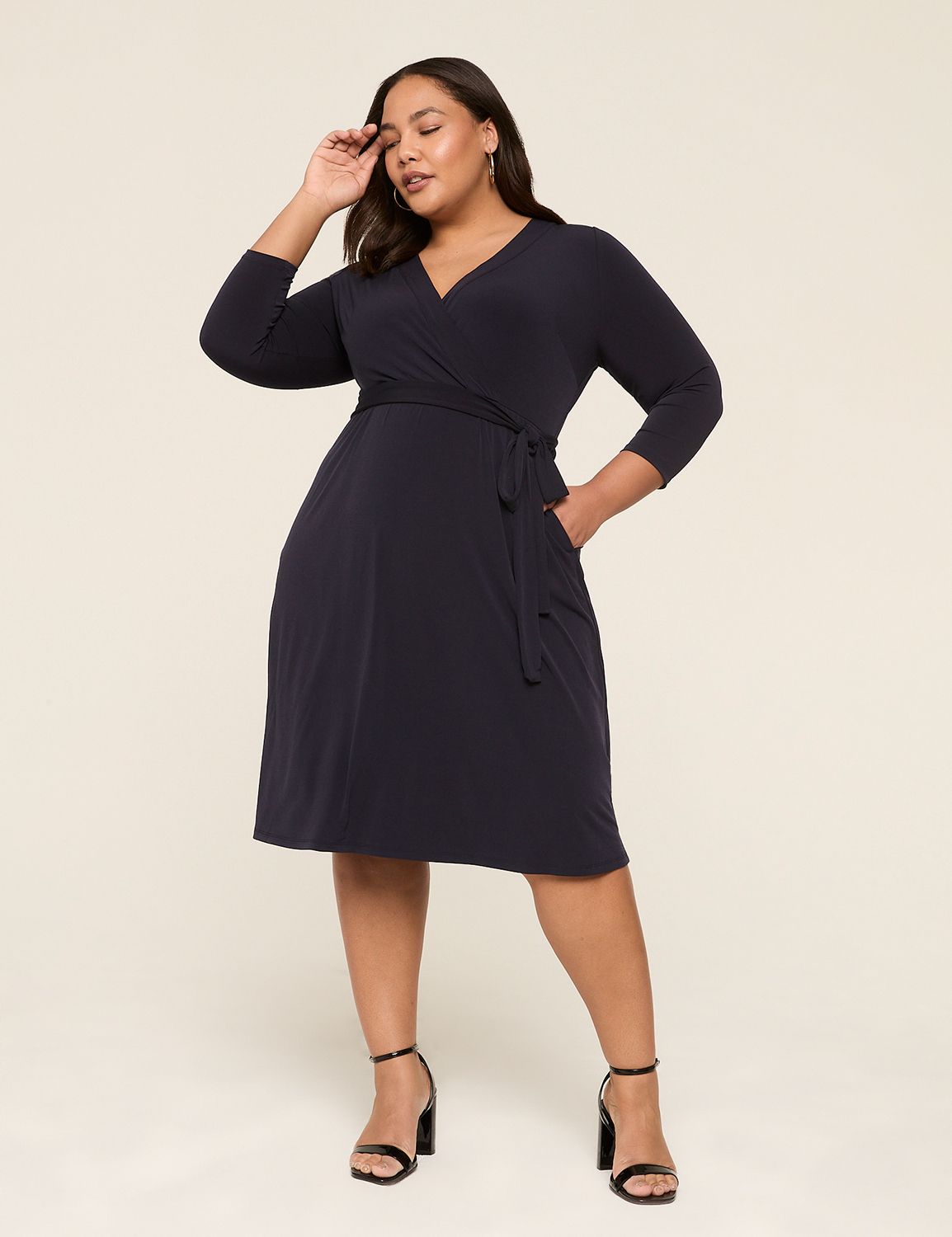 Matte jersey wrap dress online