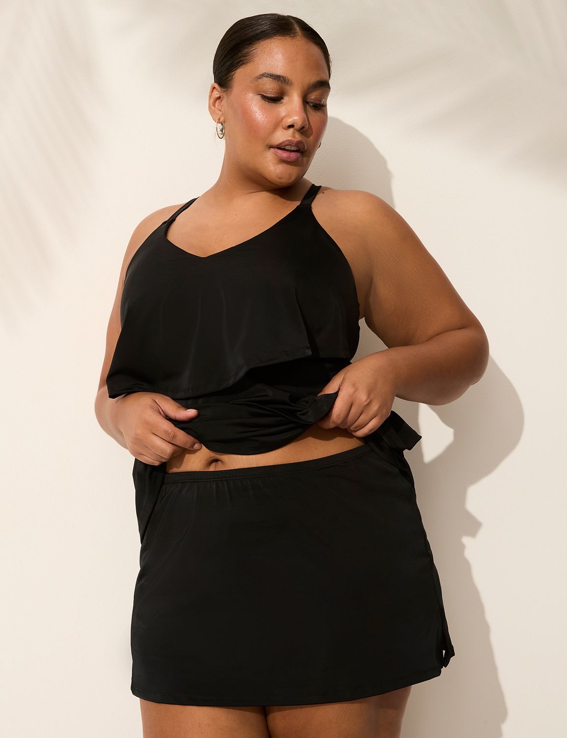 Plus Size | Side Slit Swim Skirt | LaneBryant