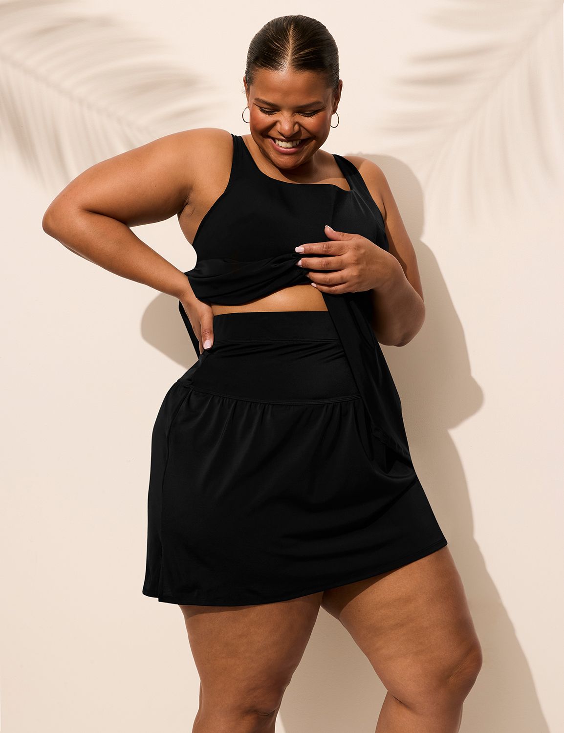 Plus Size | Ultra High-Waist Swim Skirt | LaneBryant