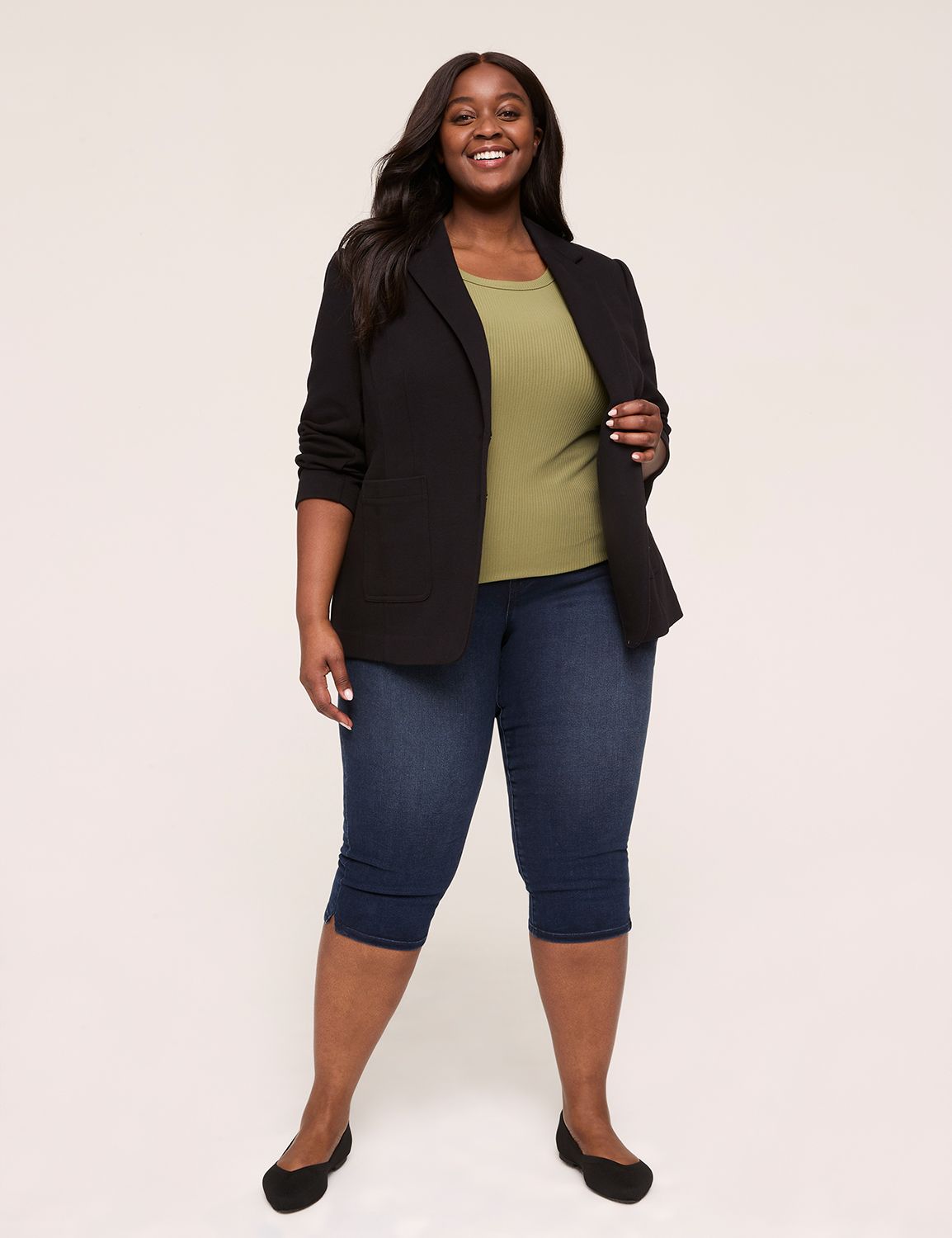 Textured Scuba Blazer | LaneBryant