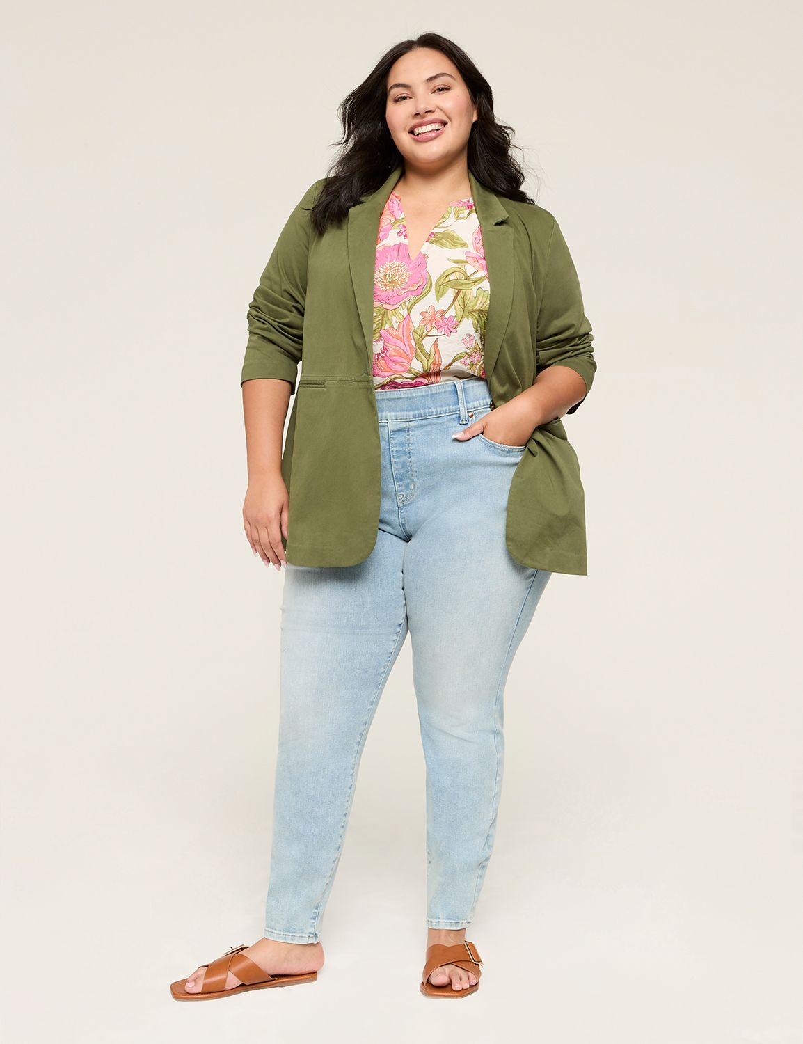 Oversized Twill Jacket | LaneBryant
