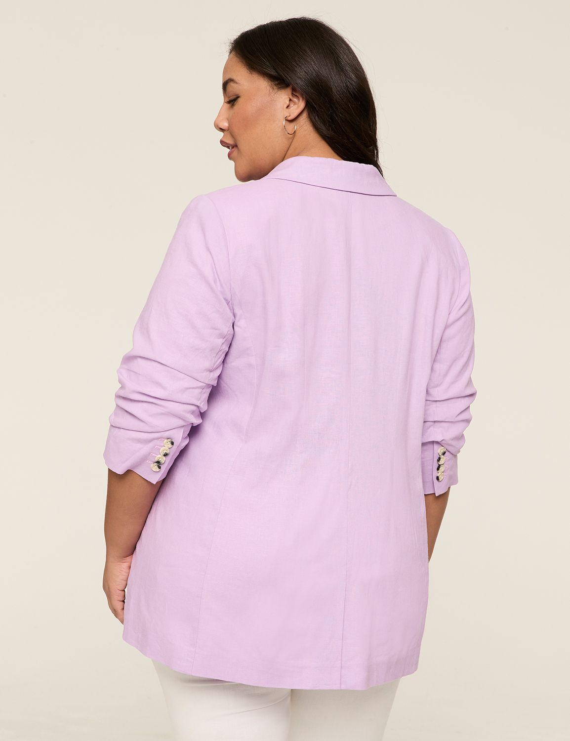Linen 3/4-Sleeve Jacket