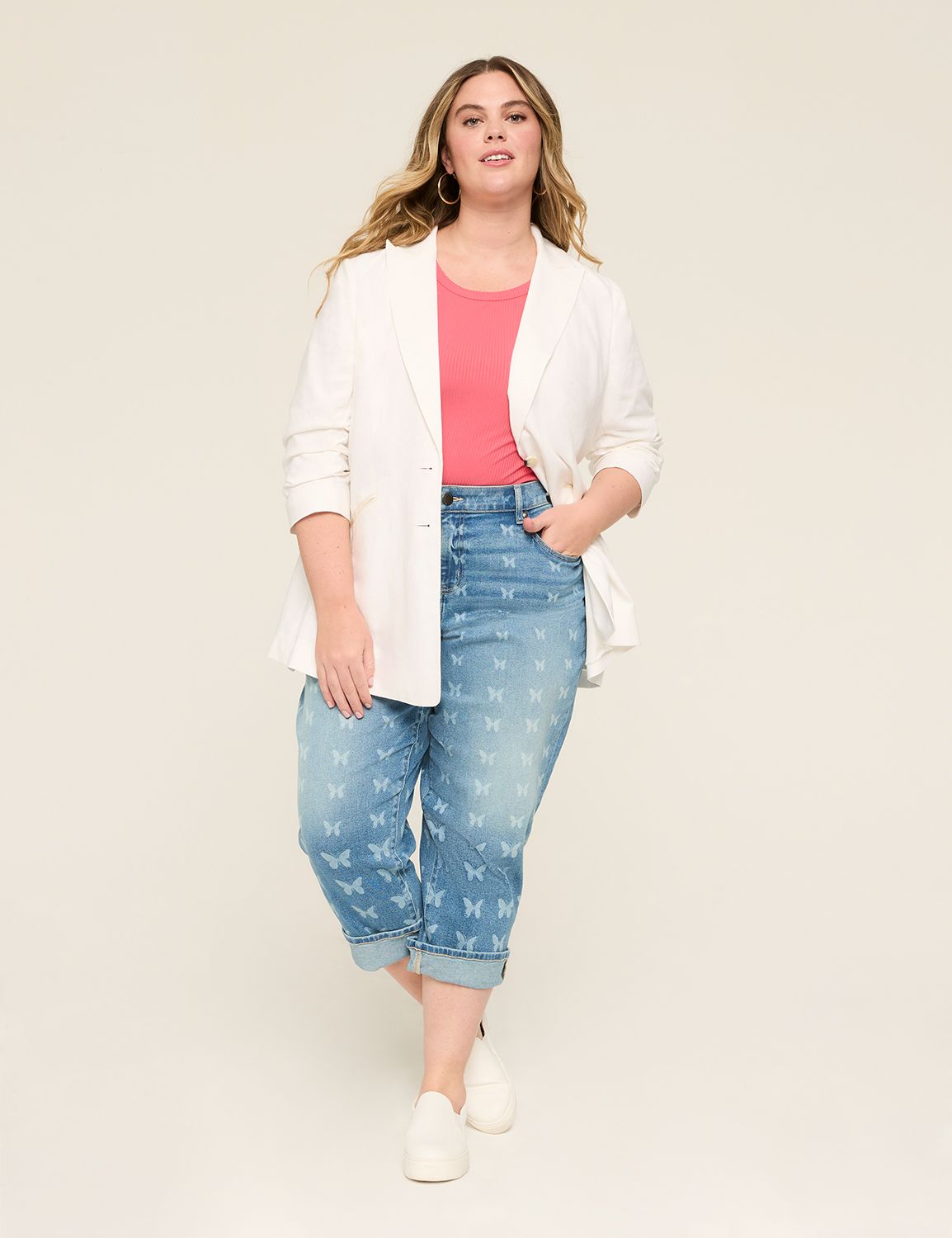 Single Breasted Linen Jacket 114443 Product Image 3