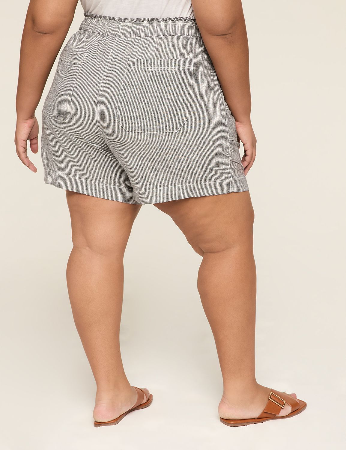 The Softest Short - LINEN STRIPE - Product Image 2