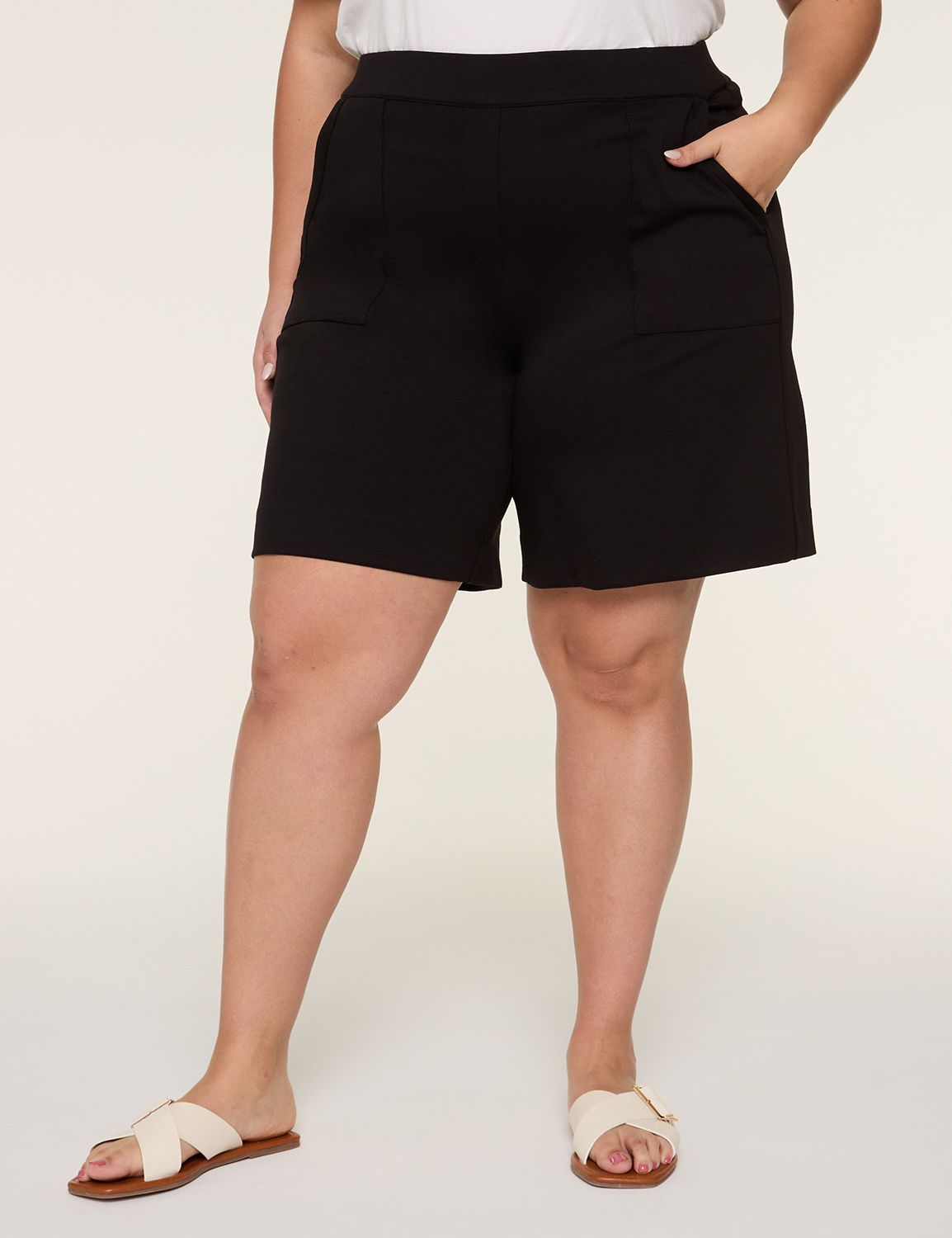 PULLON PONTE WIDELEG TROUSER SHORTS Product Image 1