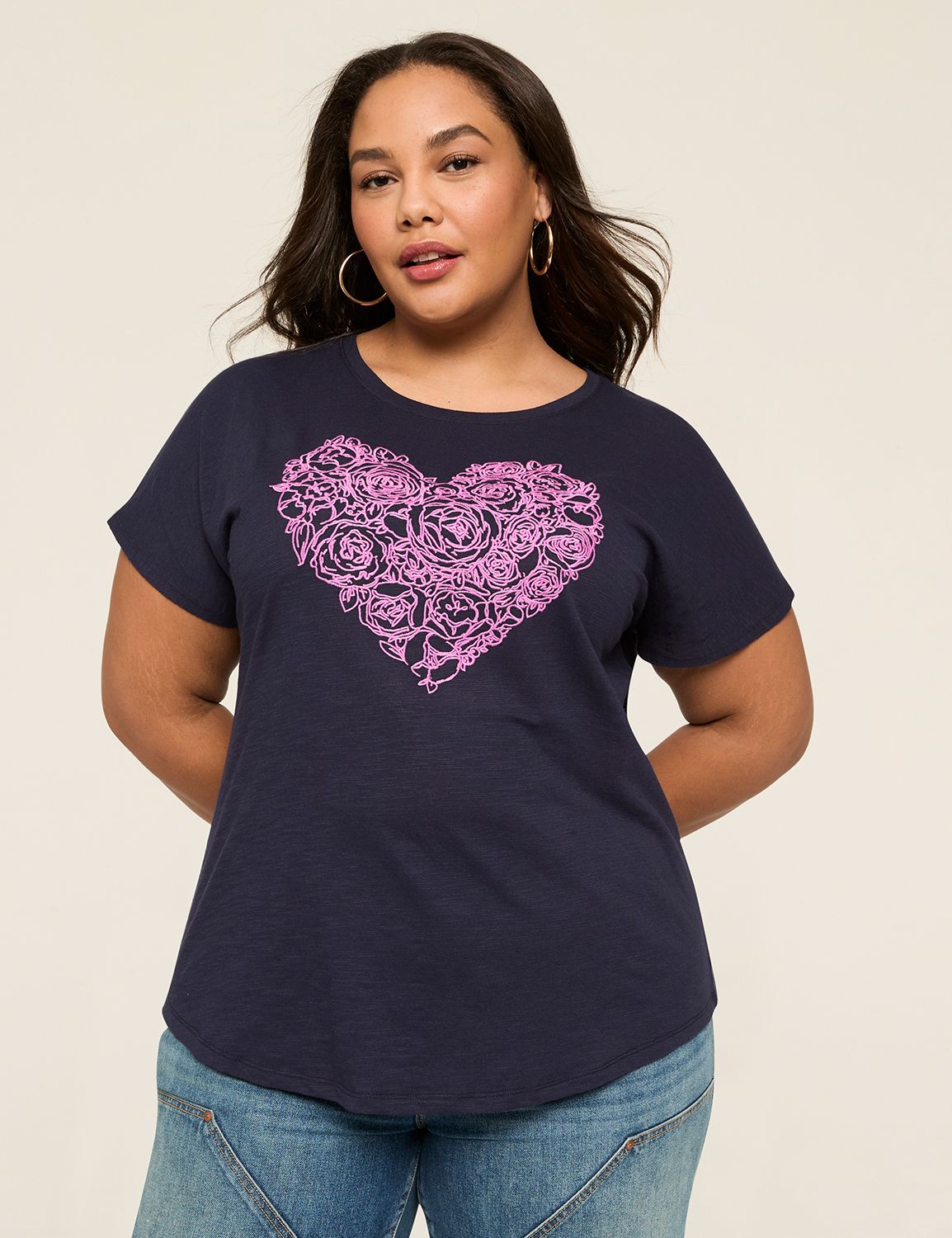 SS Scoop Neck Dolman Graphic: Embro Product Image 1