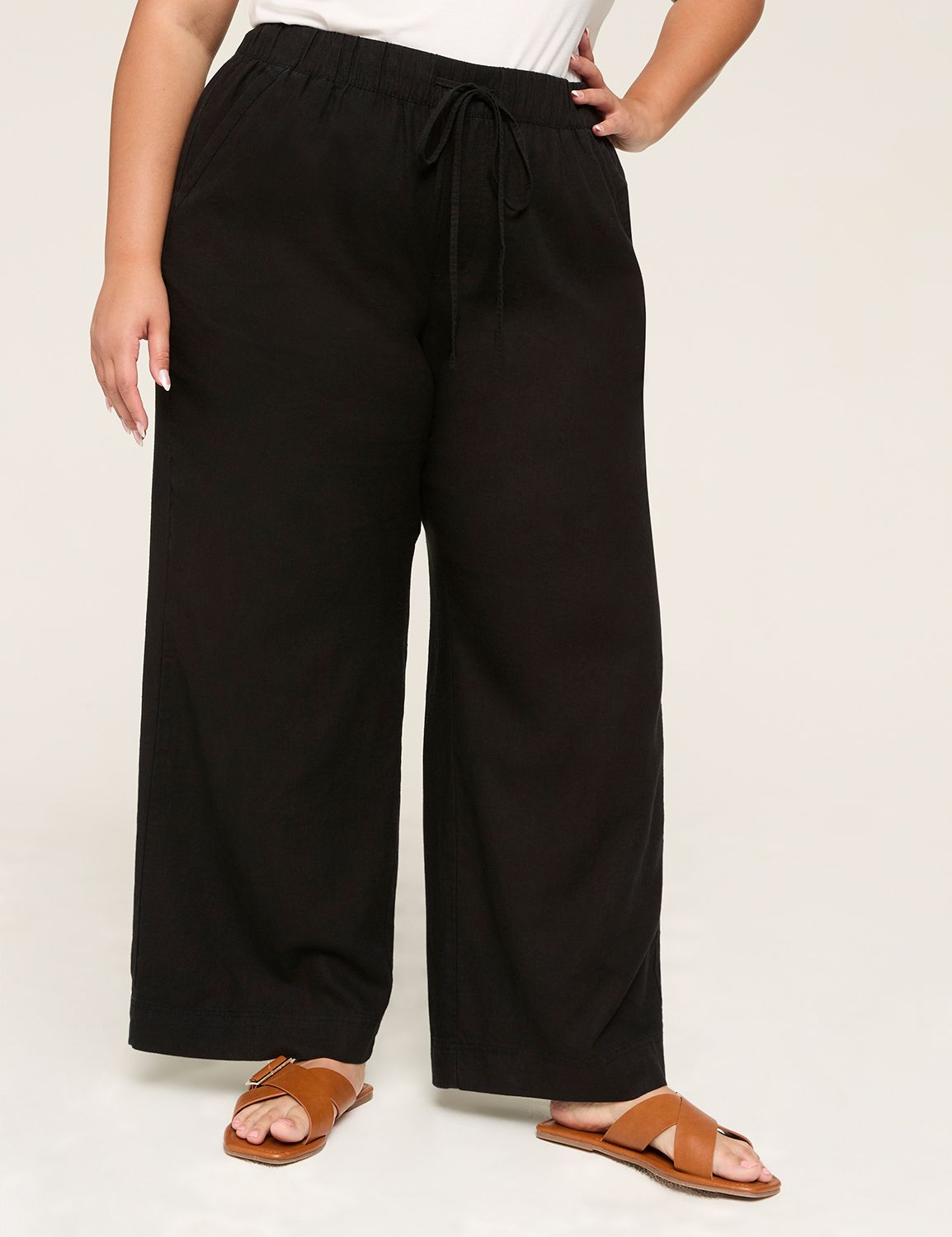 The Softest Wideleg - Linen - 11448 | LaneBryant