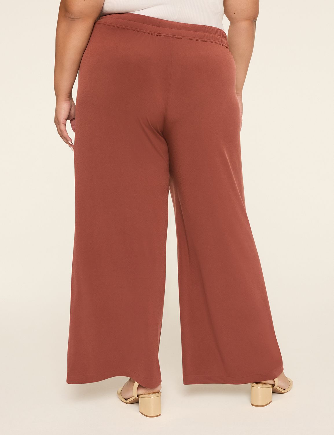 Matte Jersey Pull-On Wide Leg Pant