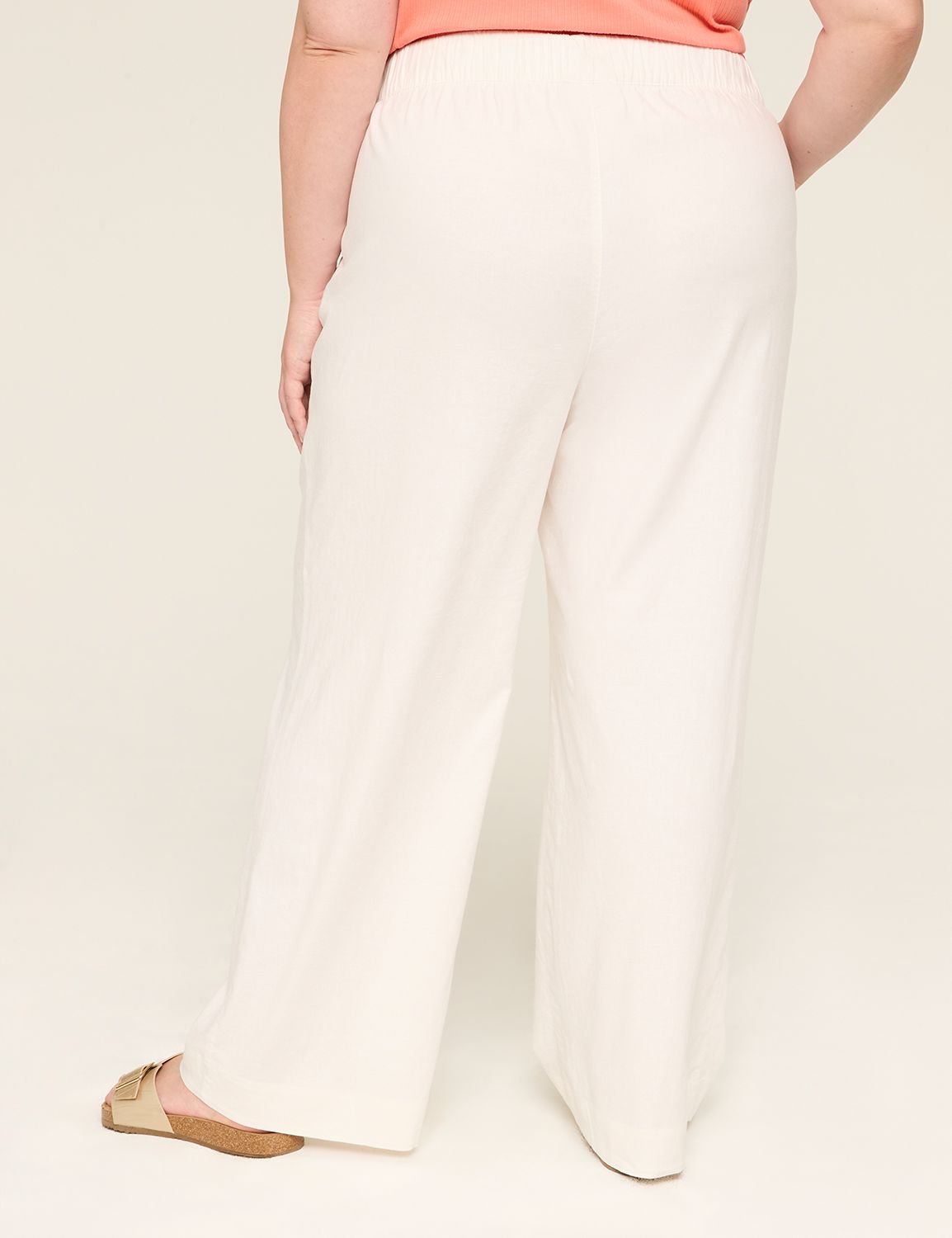 【送料&関税込】Givenchy White Linen Wide-leg Pant White Linen Wide Leg Pants