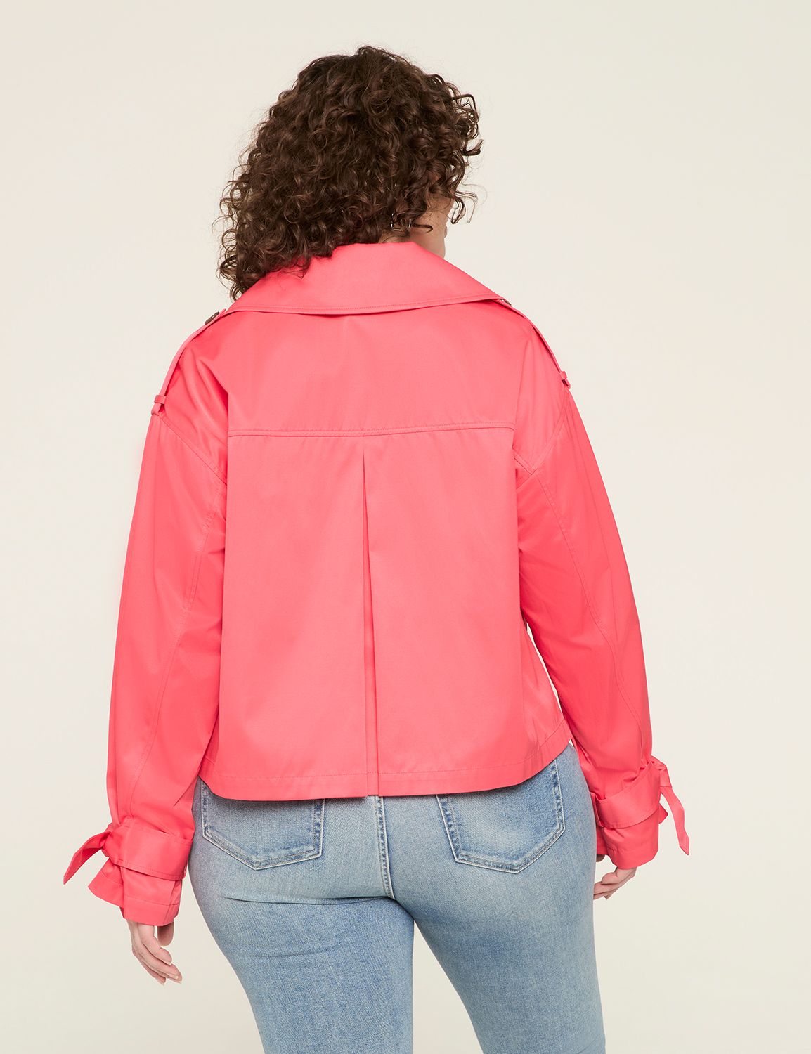 Swing-Back Short Lightweight Trench Coat LaneBryant