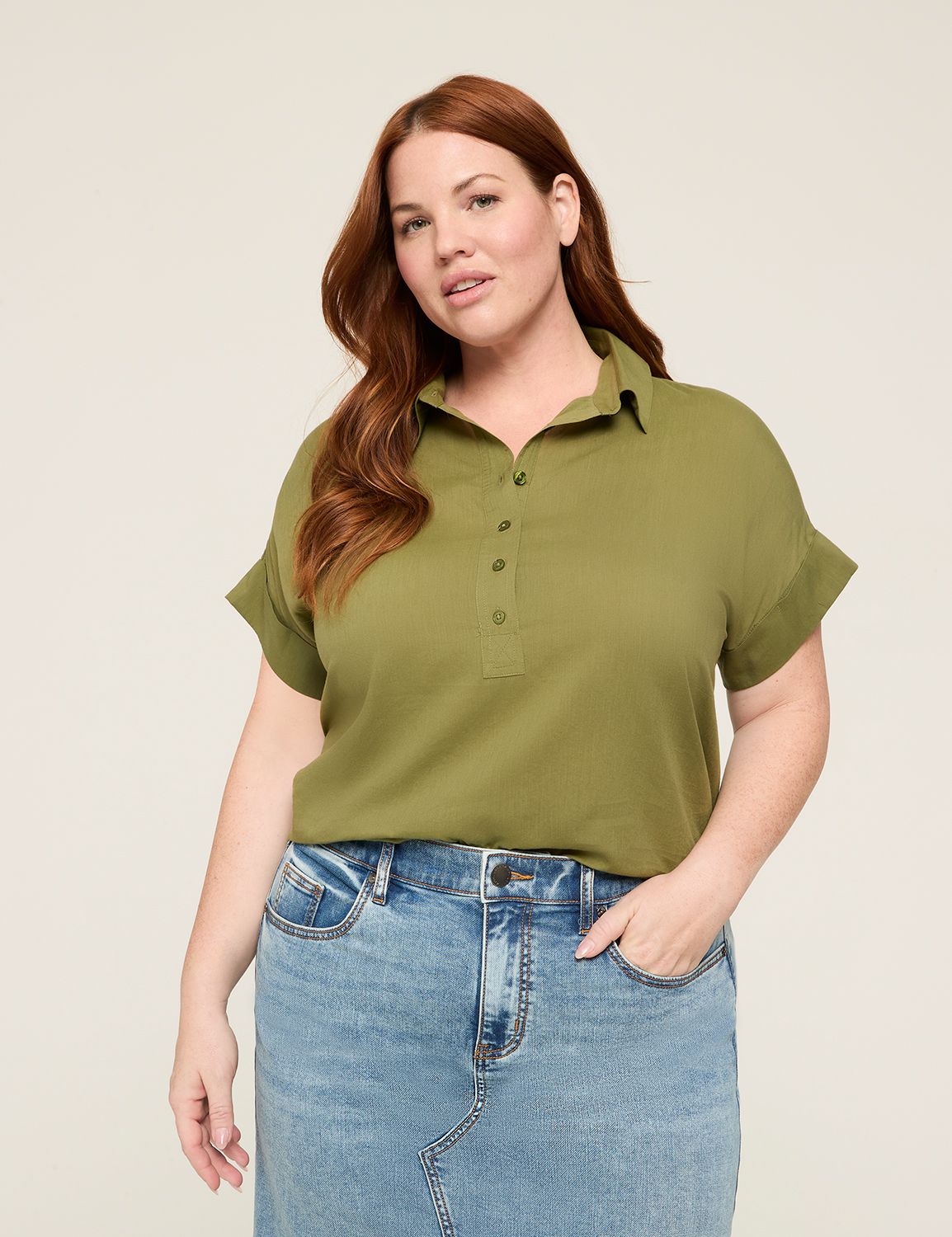 Relaxed SS Collared Button Down 114 Product Image 1