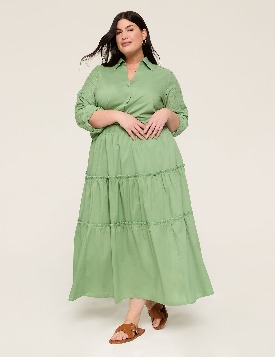 Relaxed Long Sleeve Button Down Col Product Image 5