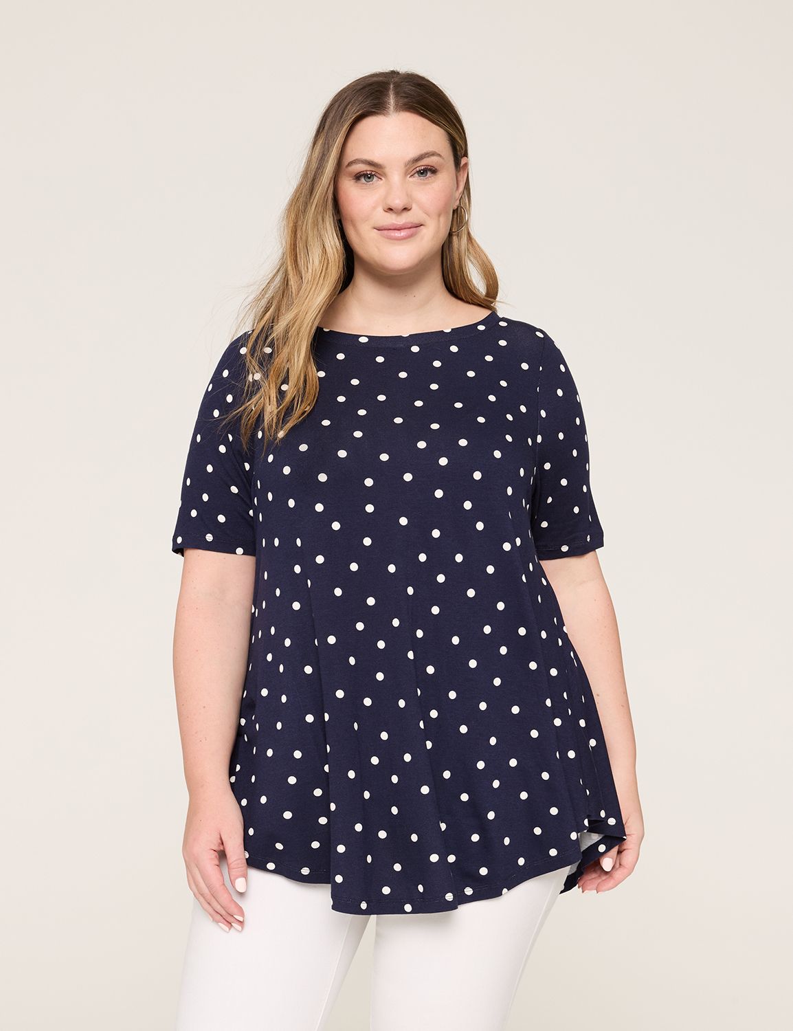 Max Swing Perfect Sleeve Boatneck Tee | LaneBryant