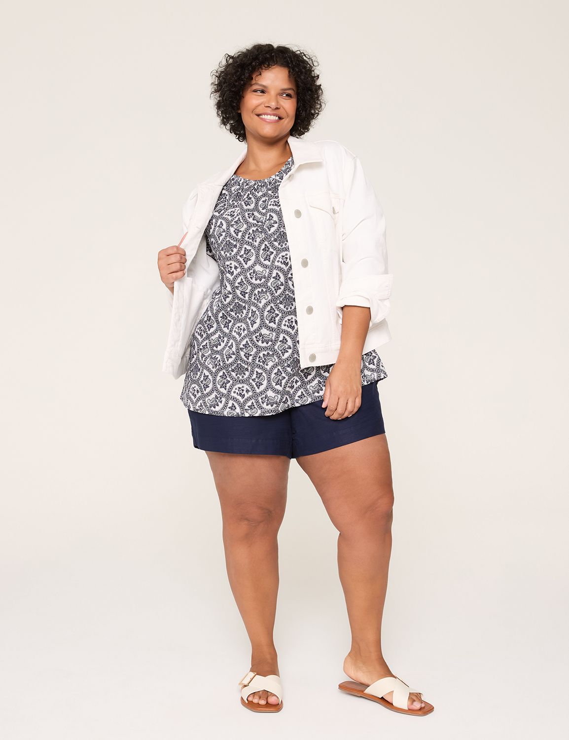 Bubble Short Sleeve Easy Crew Neck Product Image 3