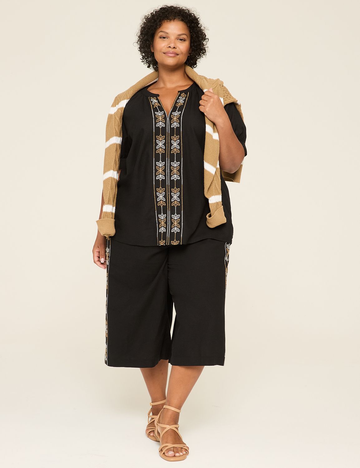 Easy SS Raglan Popover Blouse (EMBR Product Image 4