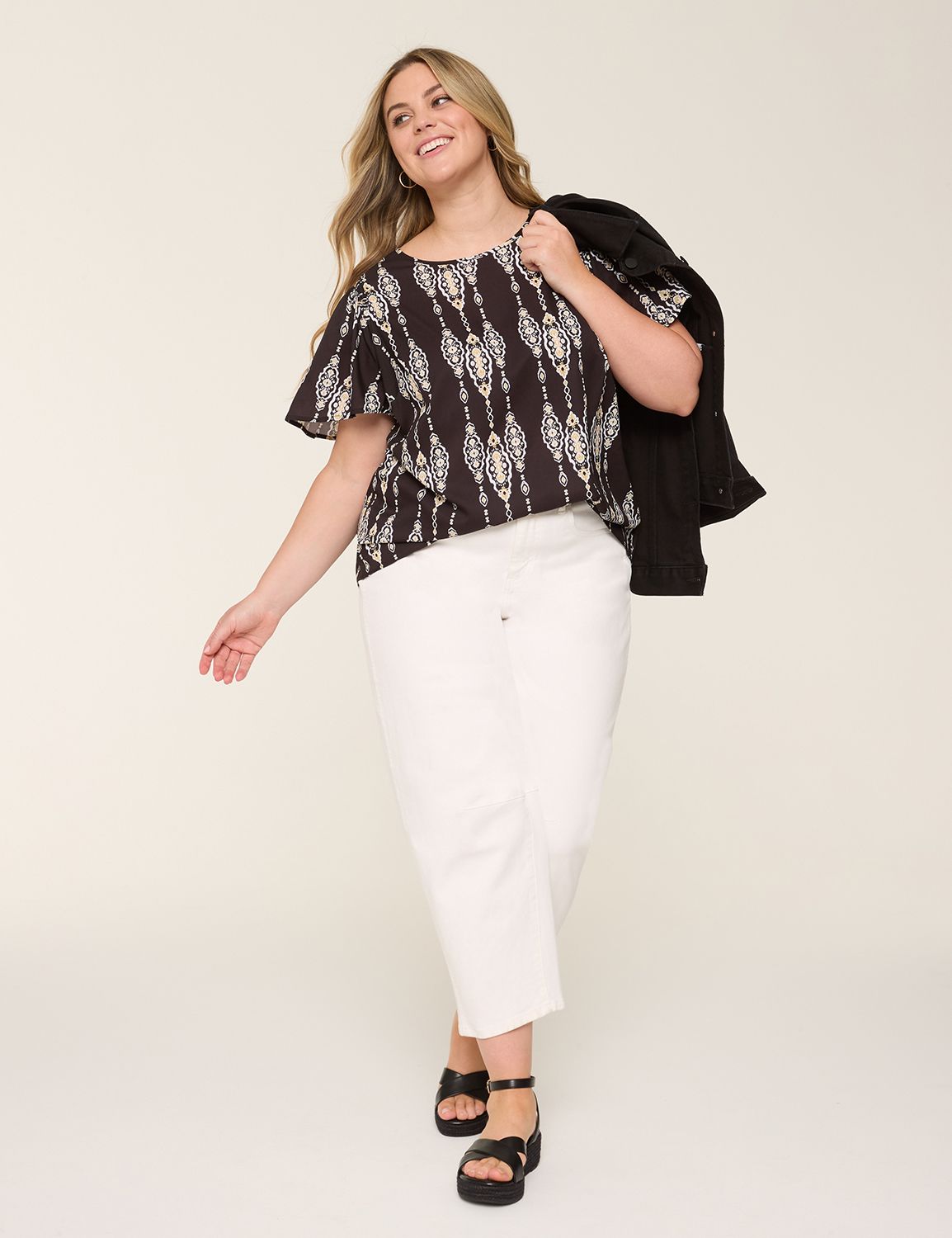 Normal Fit Crew Neck Short Sleeve Top