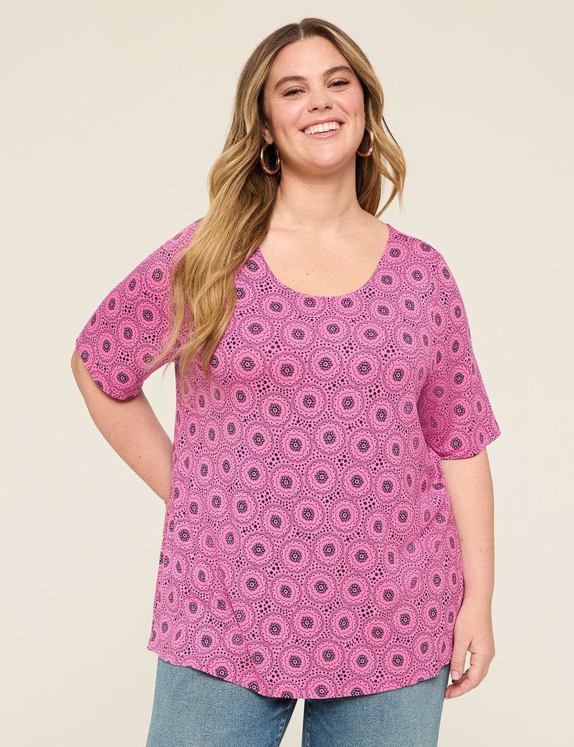 Perfect Sleeve Back-Detail Tee