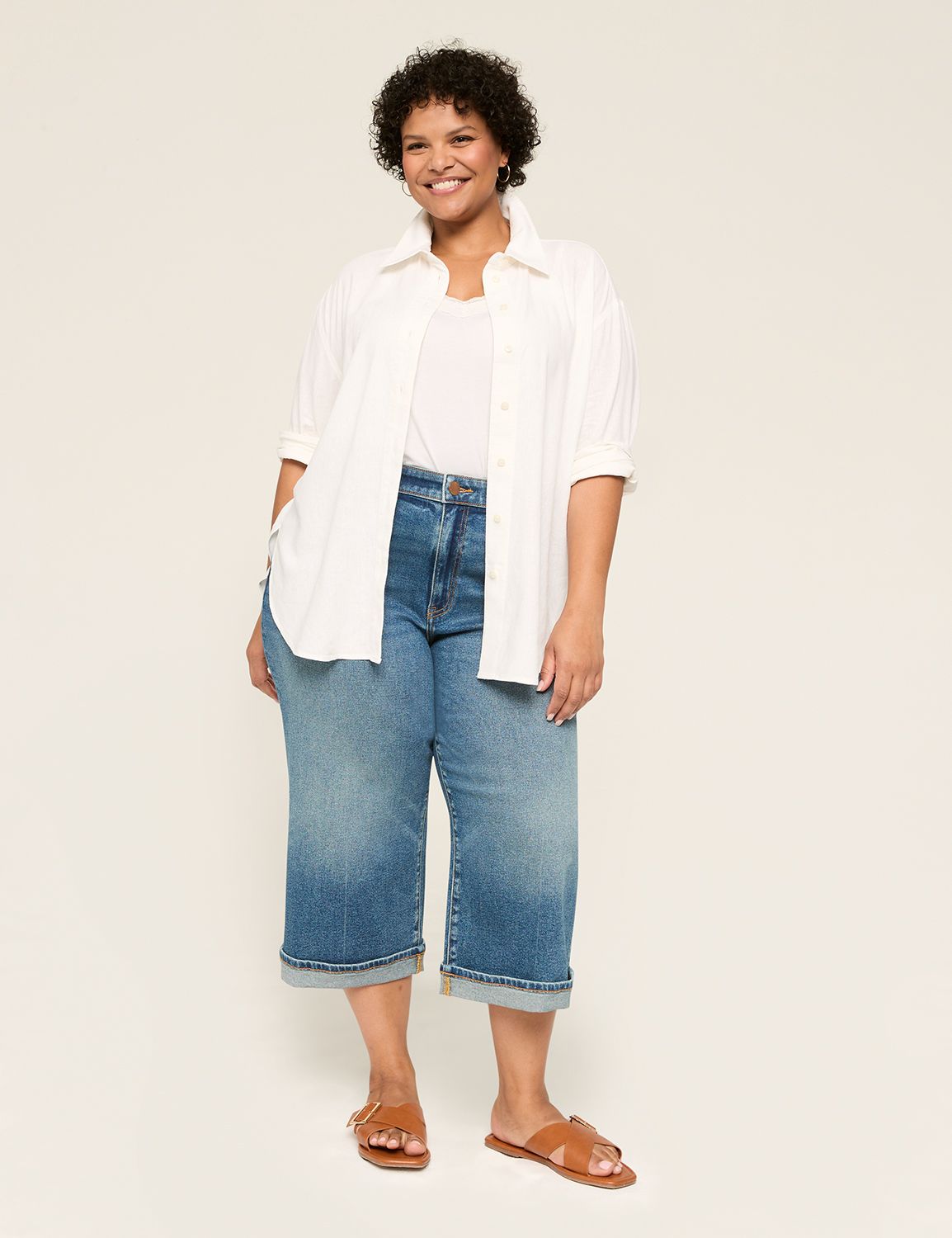 Relaxed Long Sleeve Collared Button Product Image 3