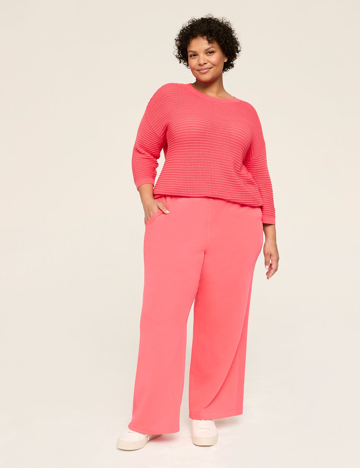 LIVI Mid Rise French Terry Rib Mixe Product Image 3