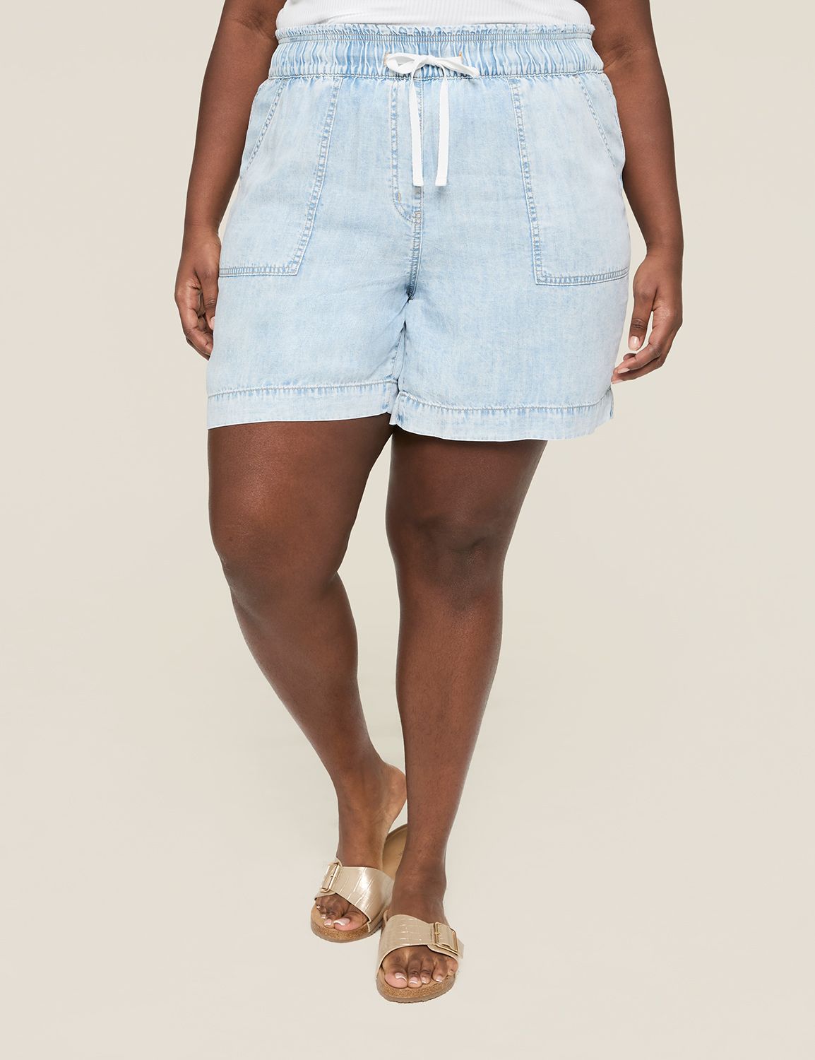 The Softest Short - DENIM TENCEL LU Product Image 1