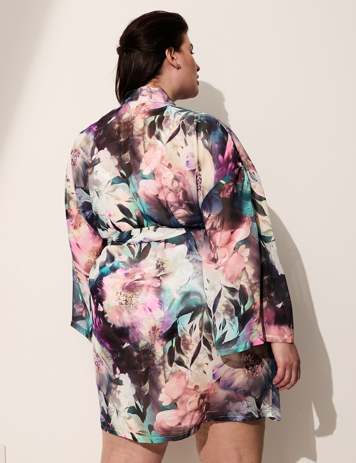 All-Over Print Women's Lace-up Chiffon Robe main image 1