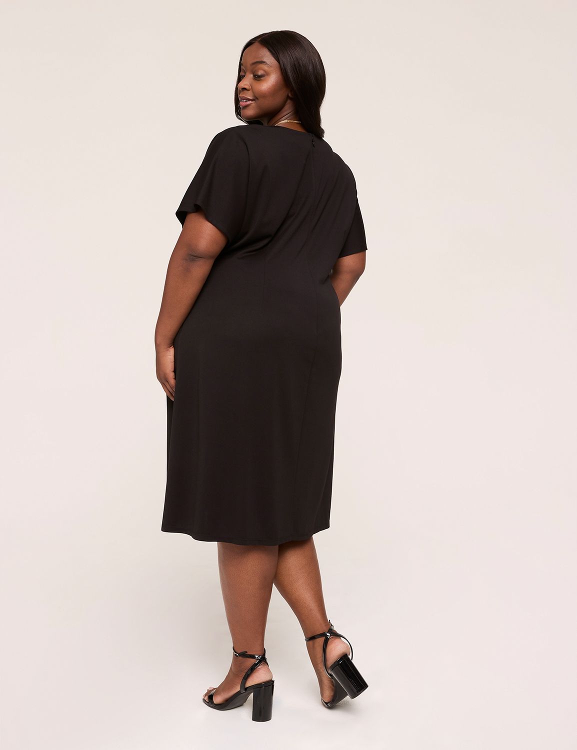 Ponte Ribbon-Trim Dress