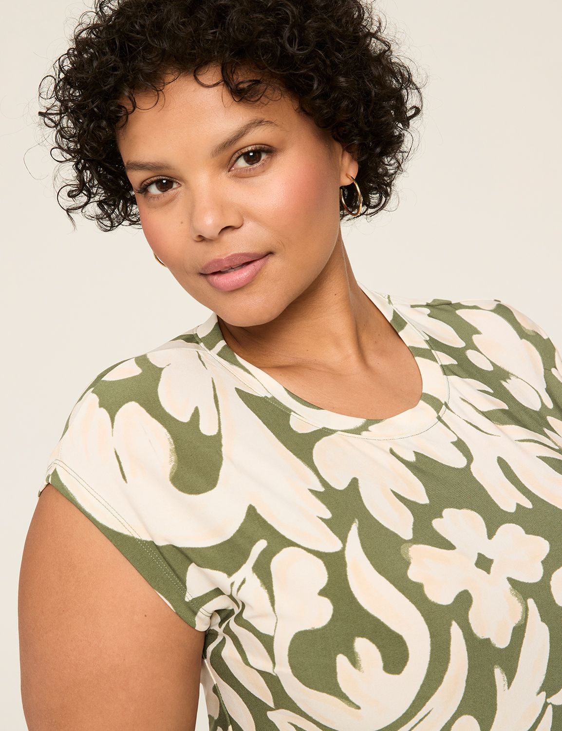 Front-Twist Jersey Midi Dress | LaneBryant