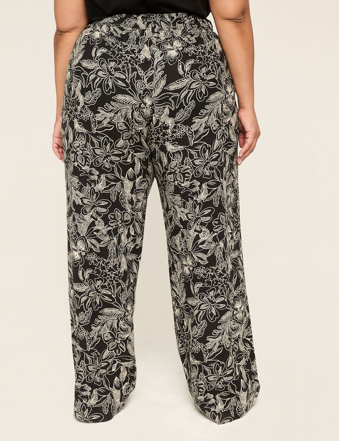 PULLON LINEN RELAXED STRAIGHT Print Product Image 2