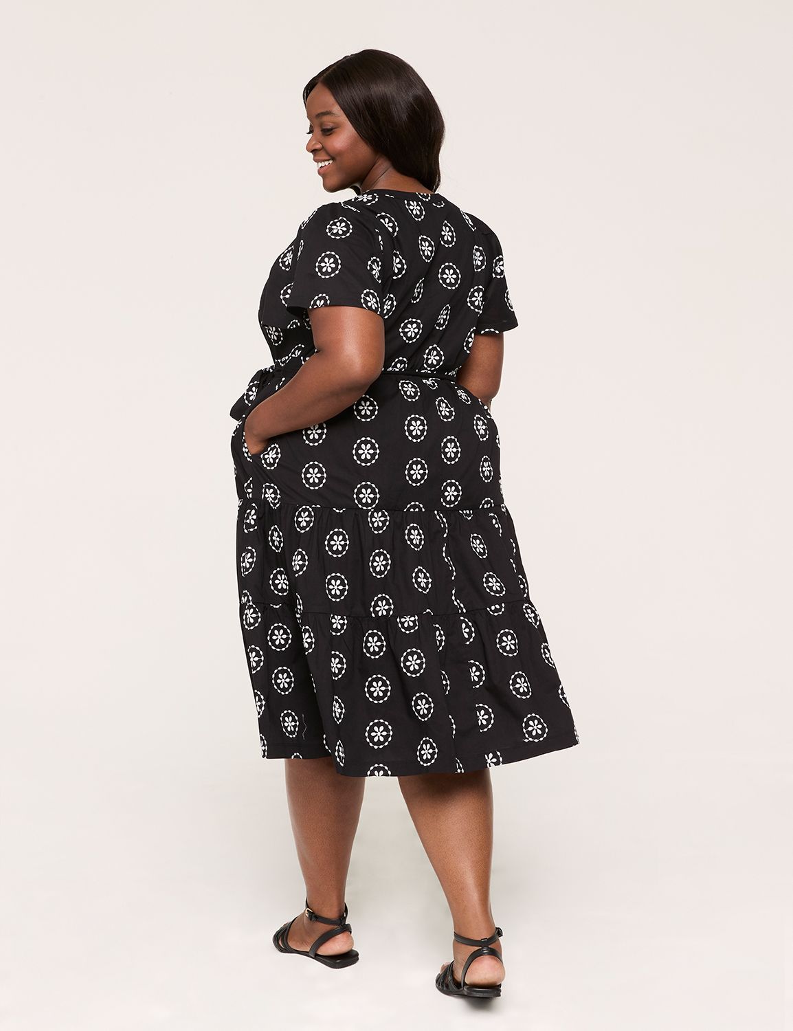 SS FLUTTER VNECK IN WOVEN EYELET 11 Product Image 2