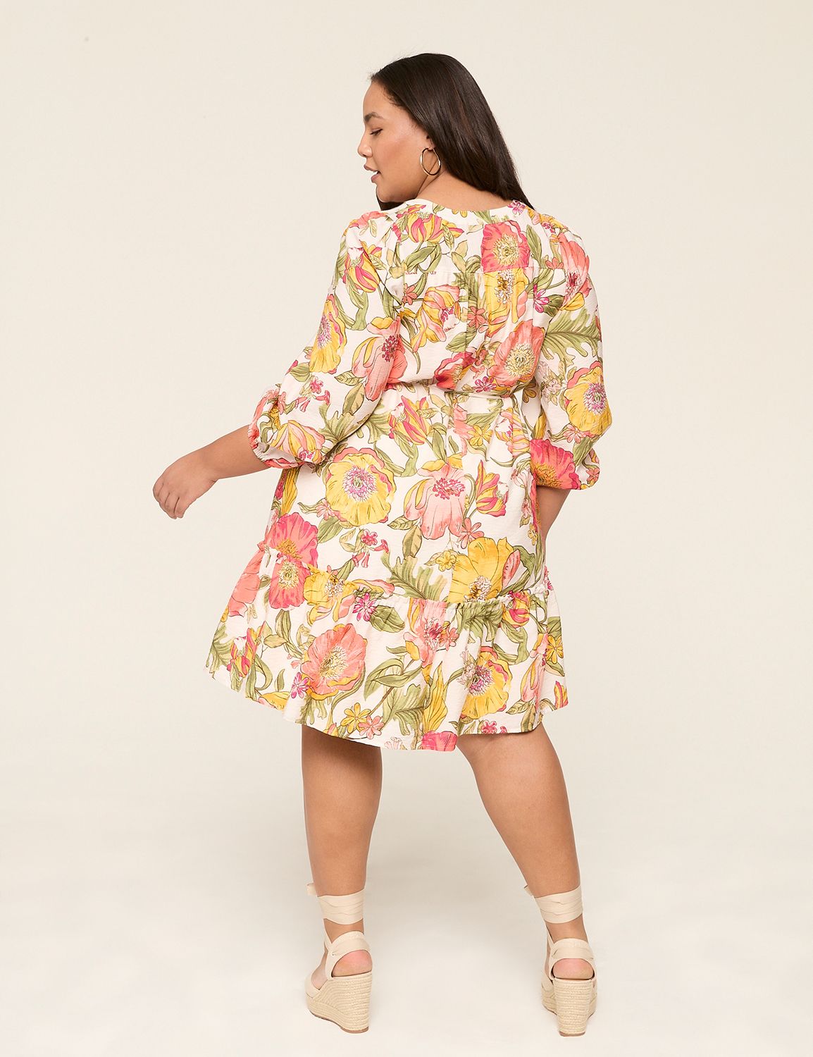 Pintuck-Detail Tie-Waist Dress | LaneBryant
