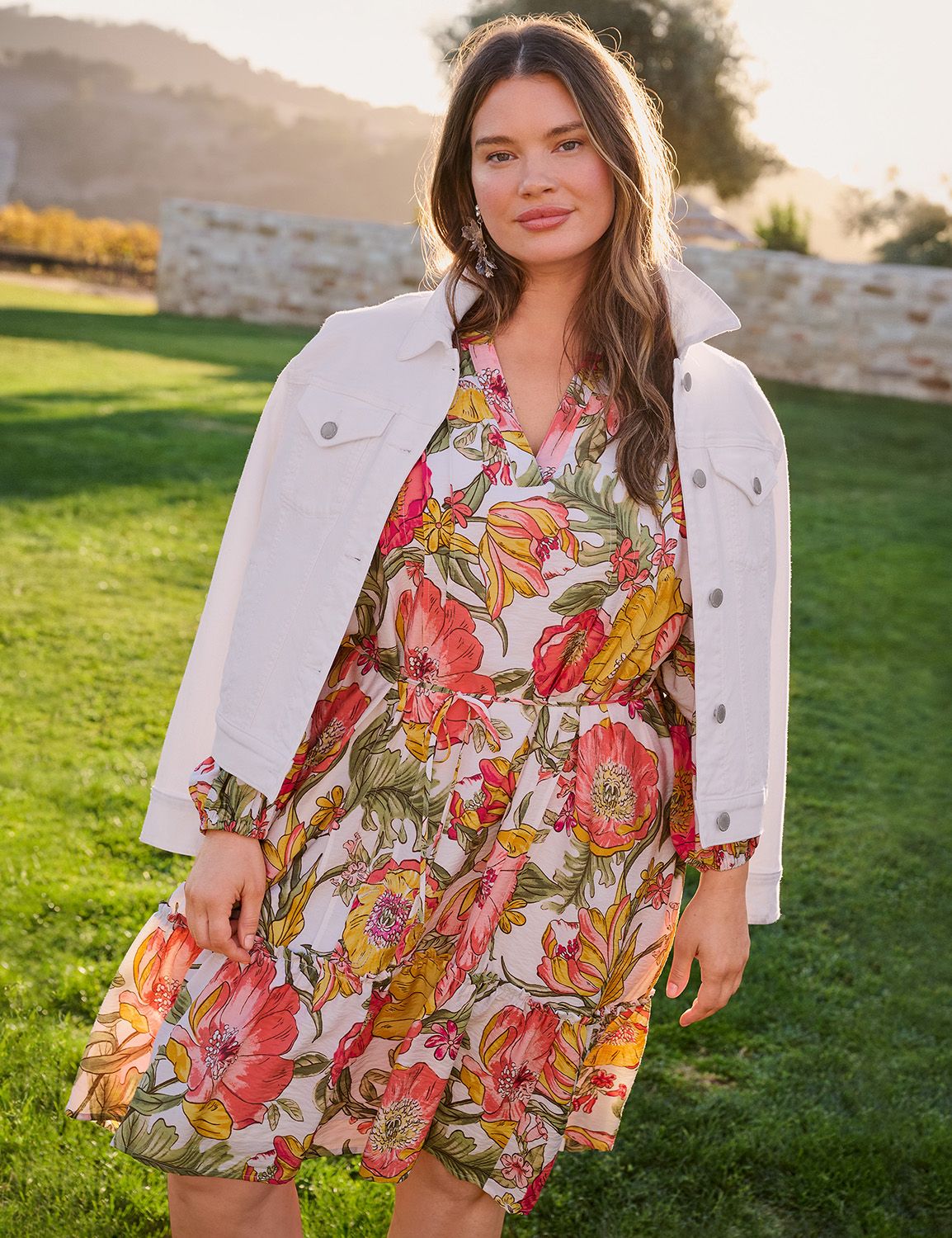 Pintuck-Detail Tie-Waist Dress | LaneBryant