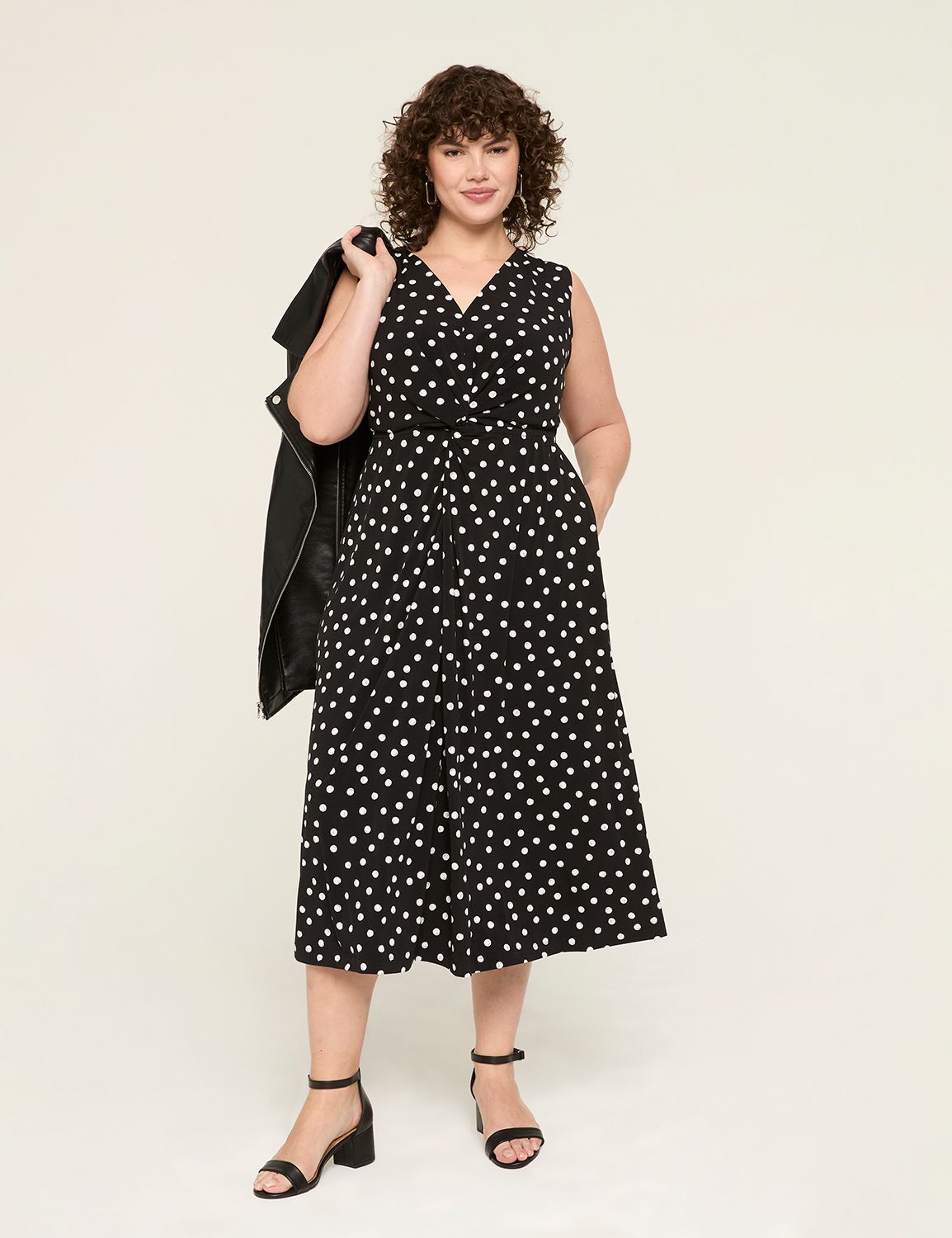 Twist-Front Jersey Midi Dress | LaneBryant