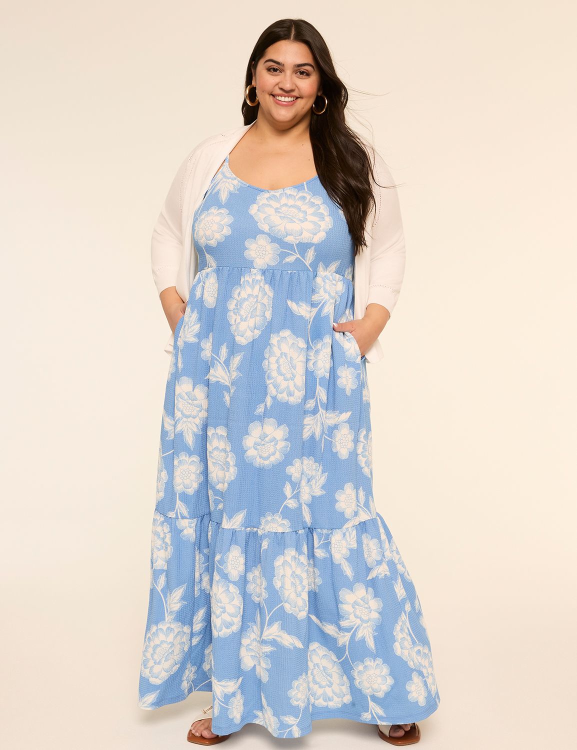 Sleeveless Tiered Maxi Dress