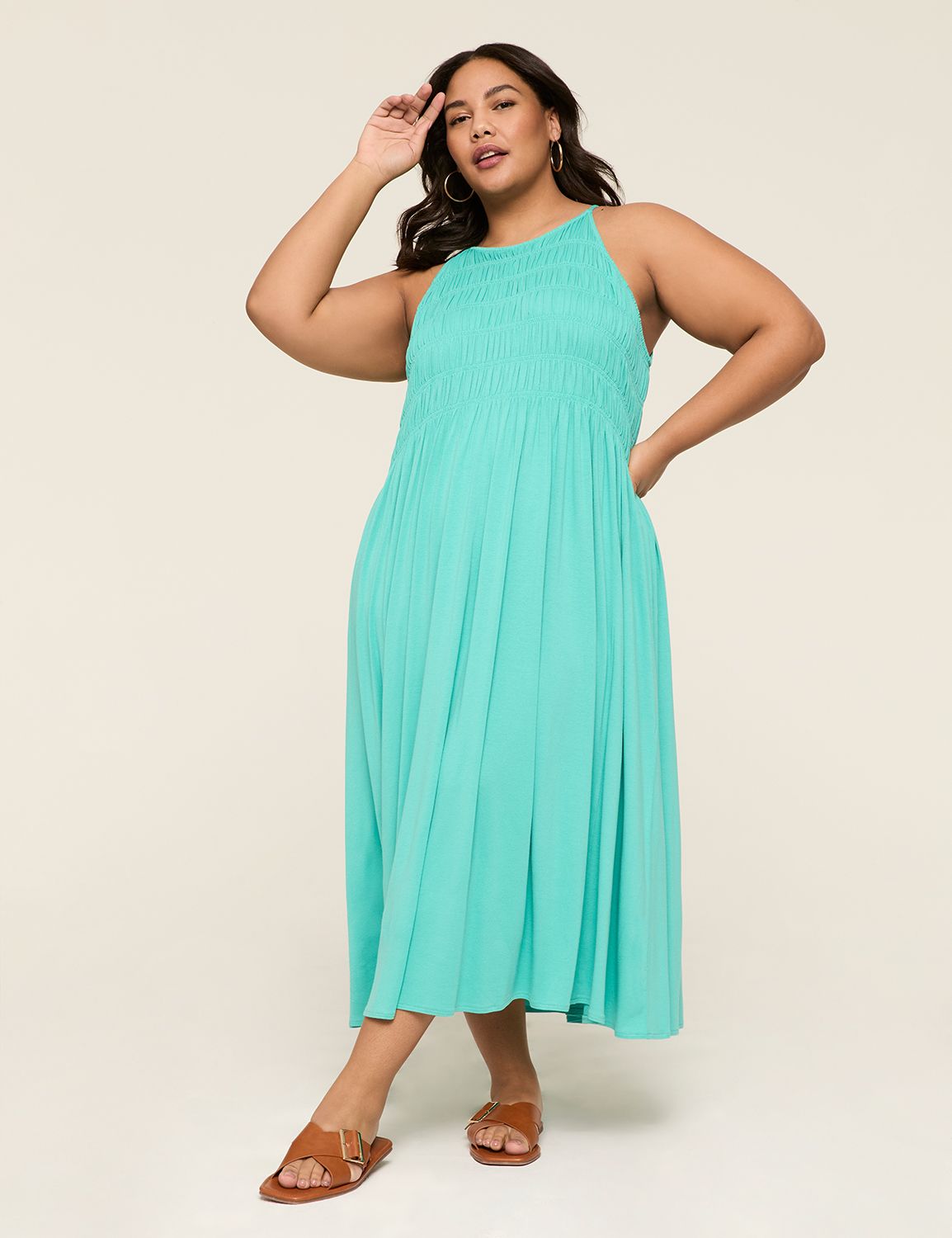 beach dresses casual Plus Size - Bohemian Stripe Print Kaftan Dress for Women