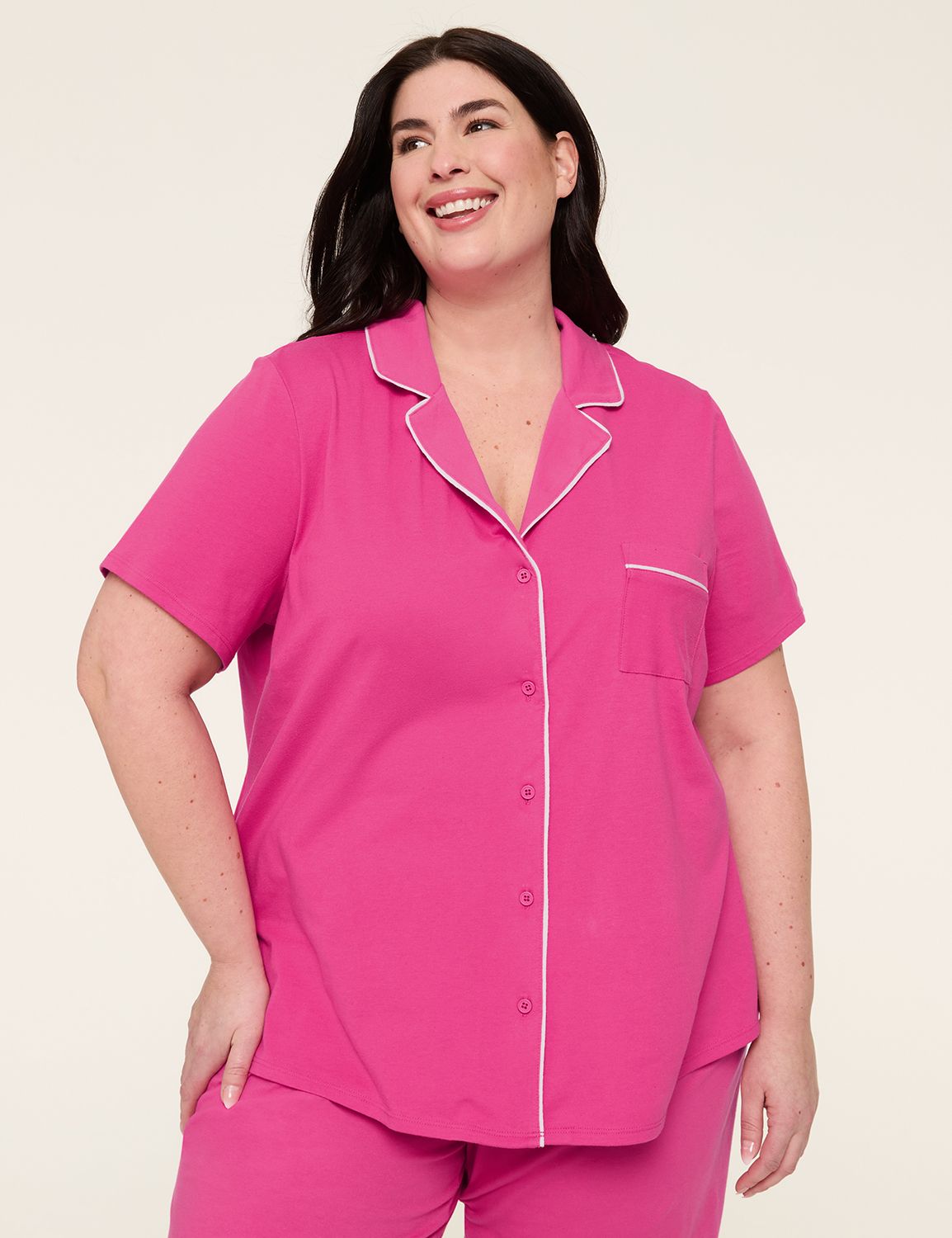 CVC Notch Neck & Crop Pant PJ Set 1 Product Image 4