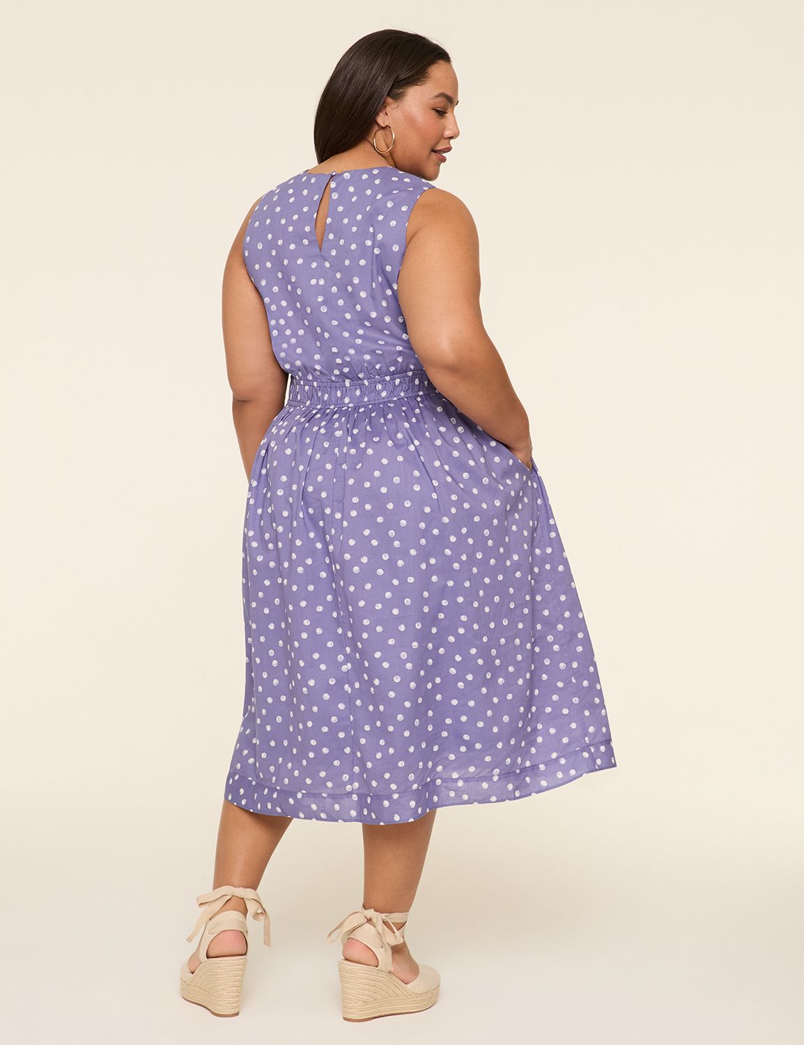 FIXED SURPLICE BORDER PIECED DRESS Product Image 2