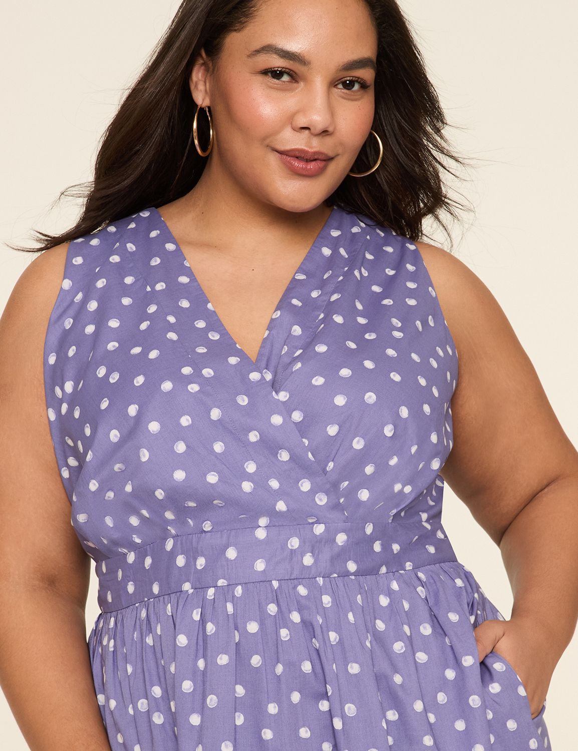 FIXED SURPLICE BORDER PIECED DRESS Product Image 3
