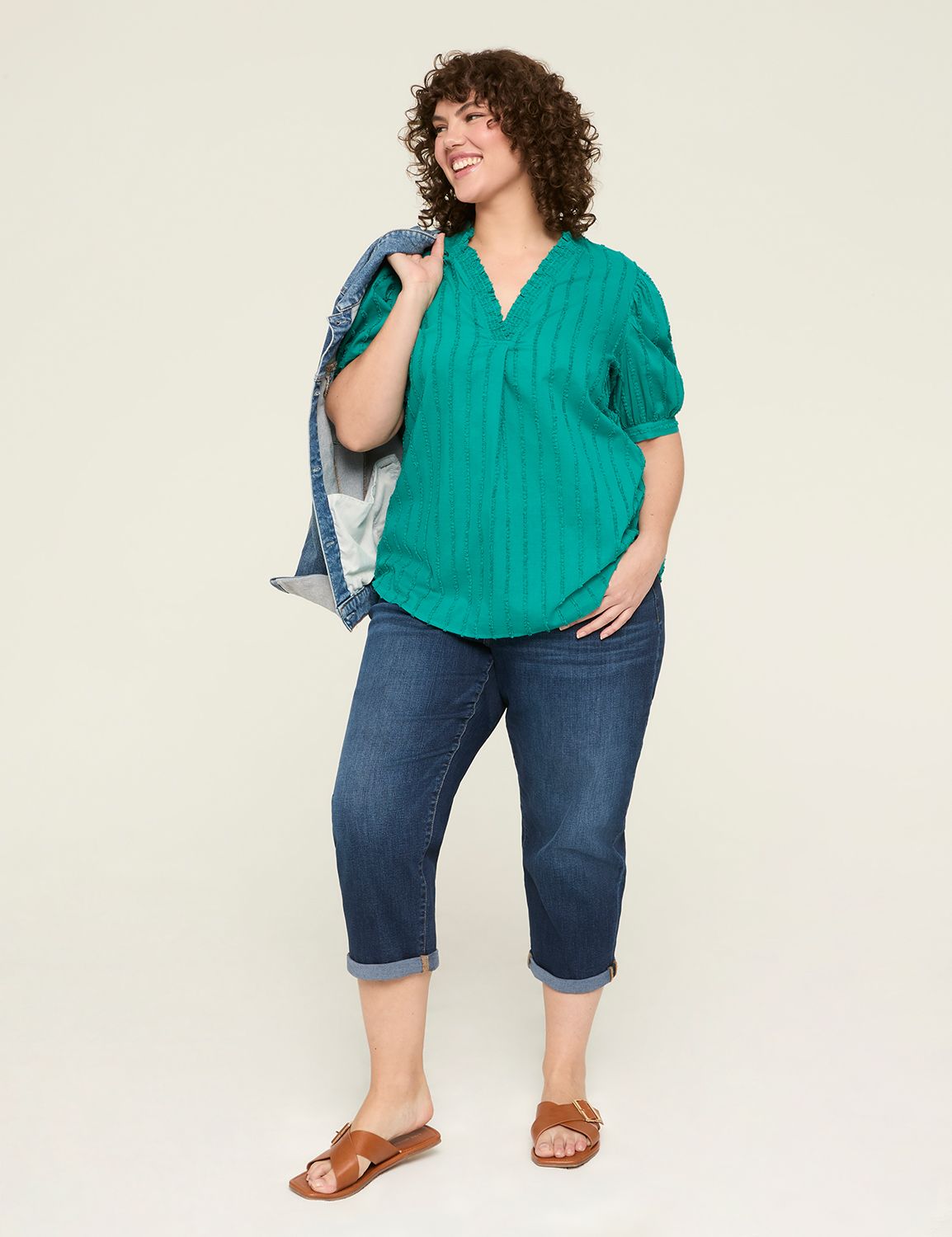 Classic Short Sleeve V-Neck Popover Product Image 3