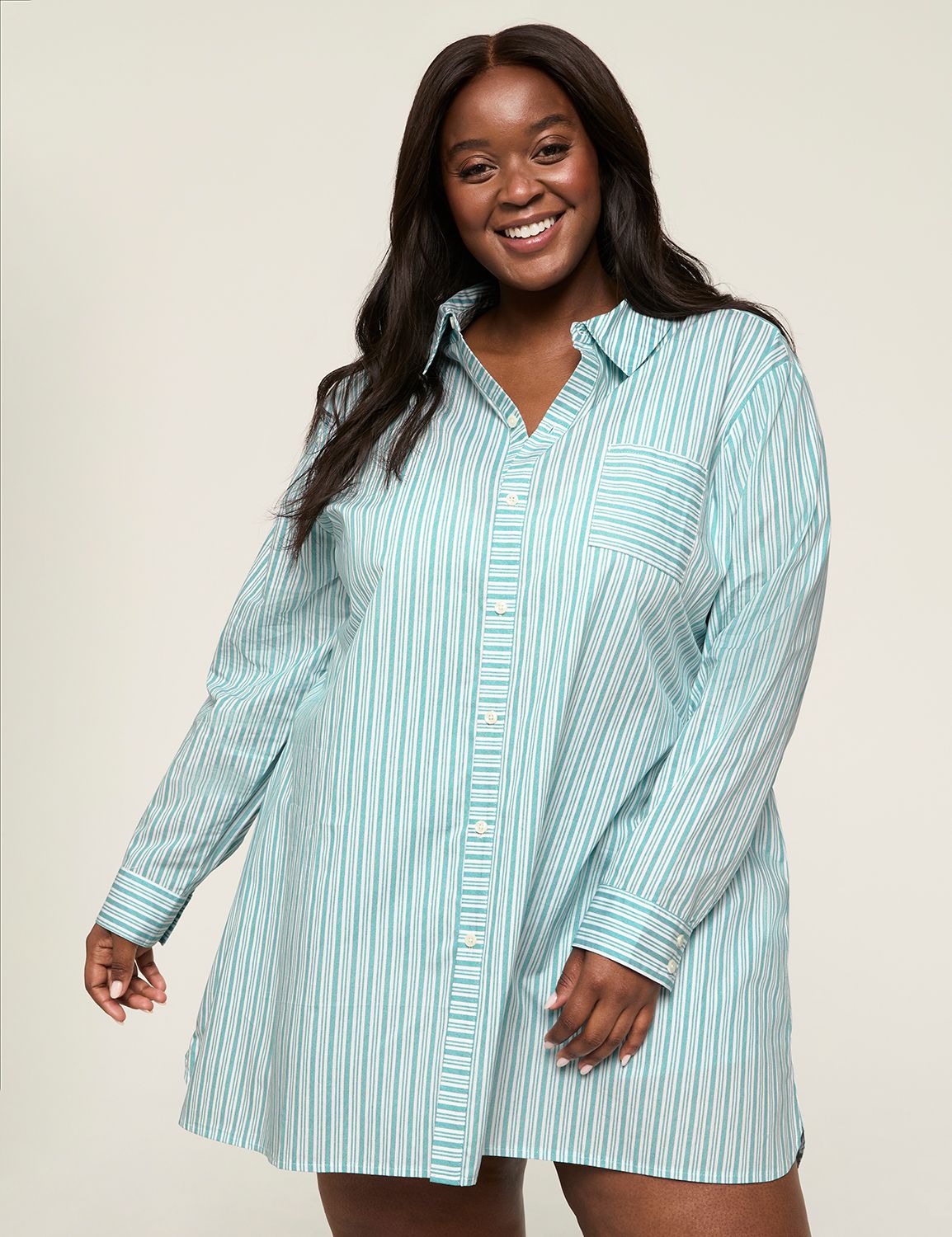 Woven Poplin Collared Button Down S Product Image 1