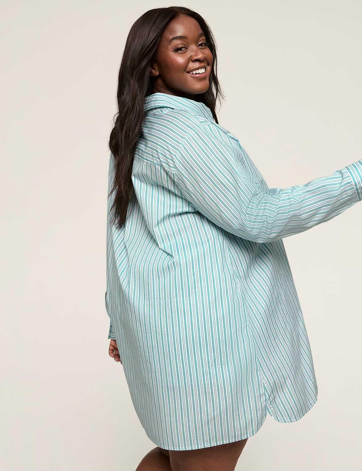 Woven Poplin Collared Button Down S Product Image 2