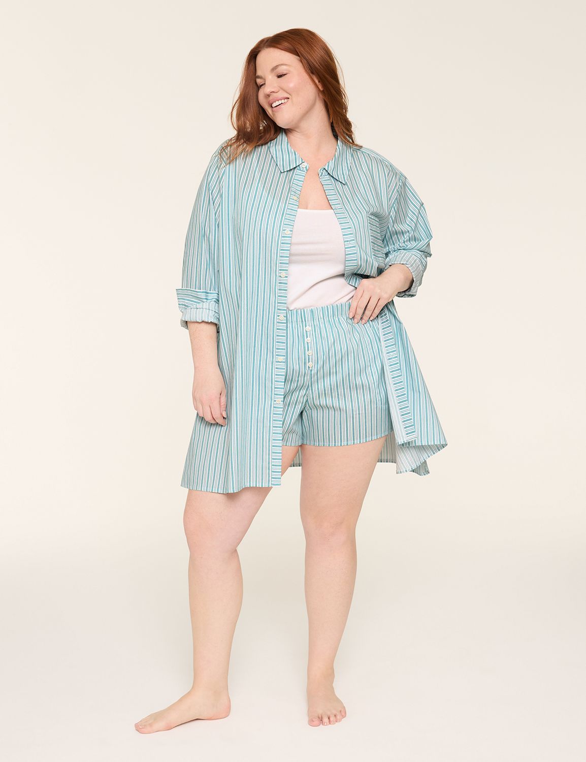 Woven Poplin Collared Button Down S Product Image 3