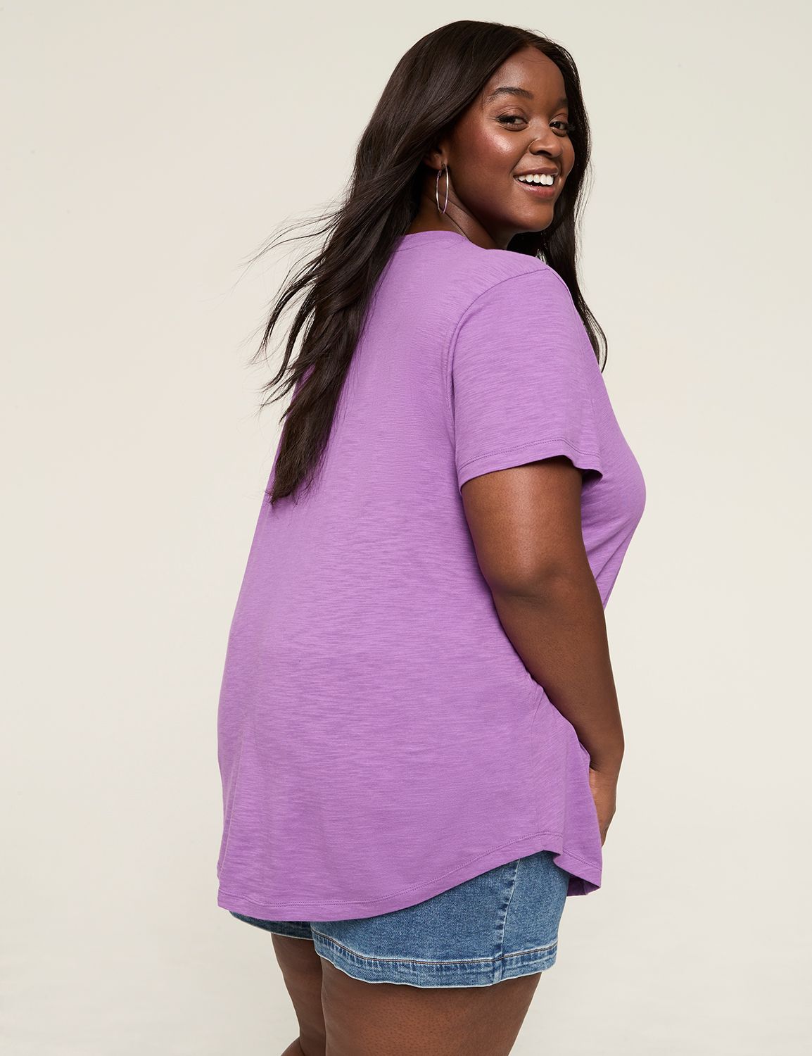 Casual Short Sleeve V-Neck CF Seame Product Image 2