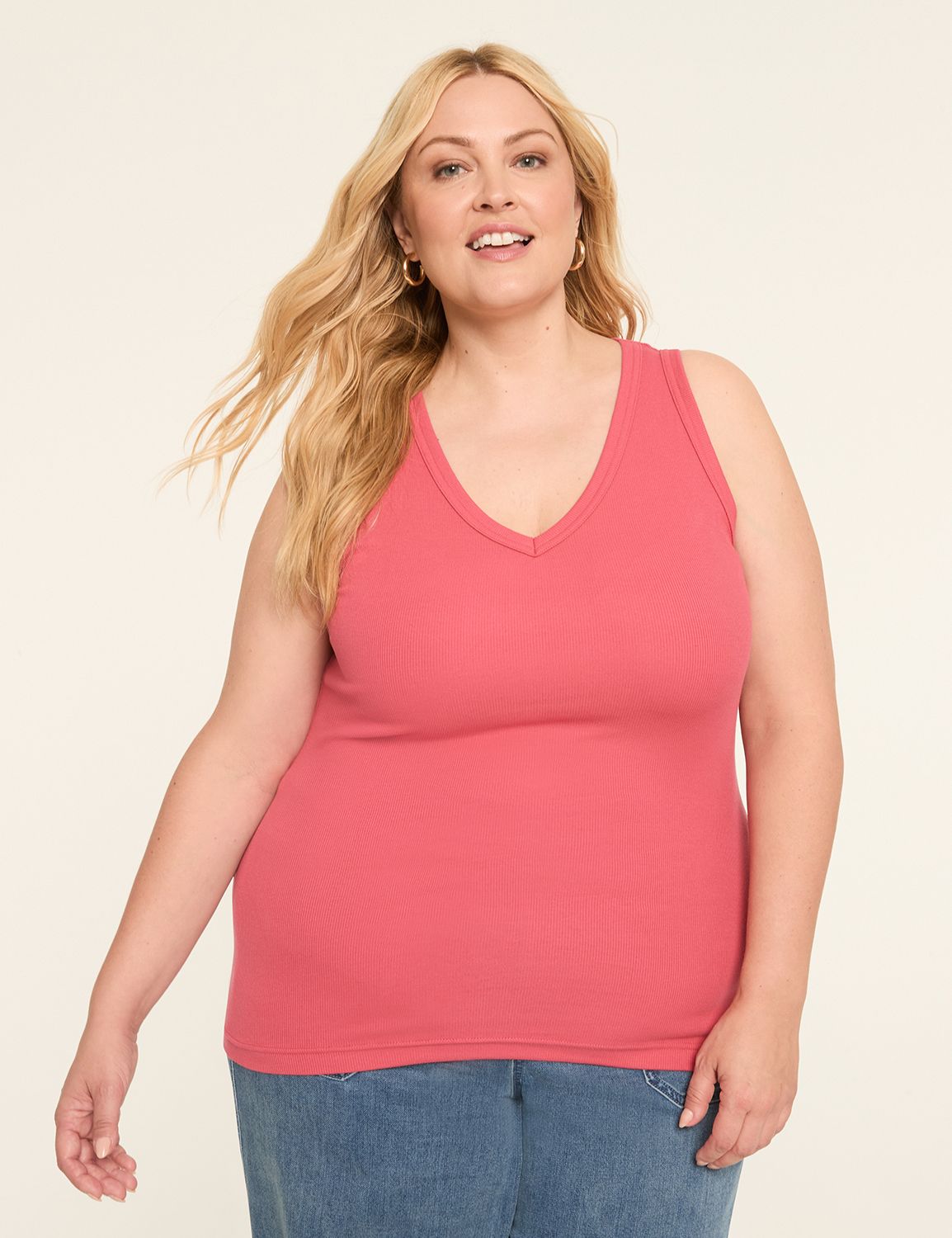 Rib V-Neck Tank