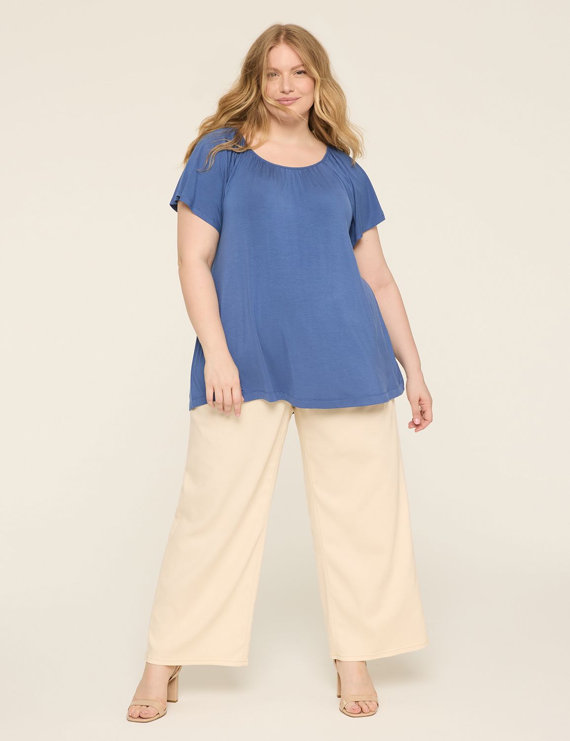 Refined Short Flutter Sleeve Boat N Product Image 3