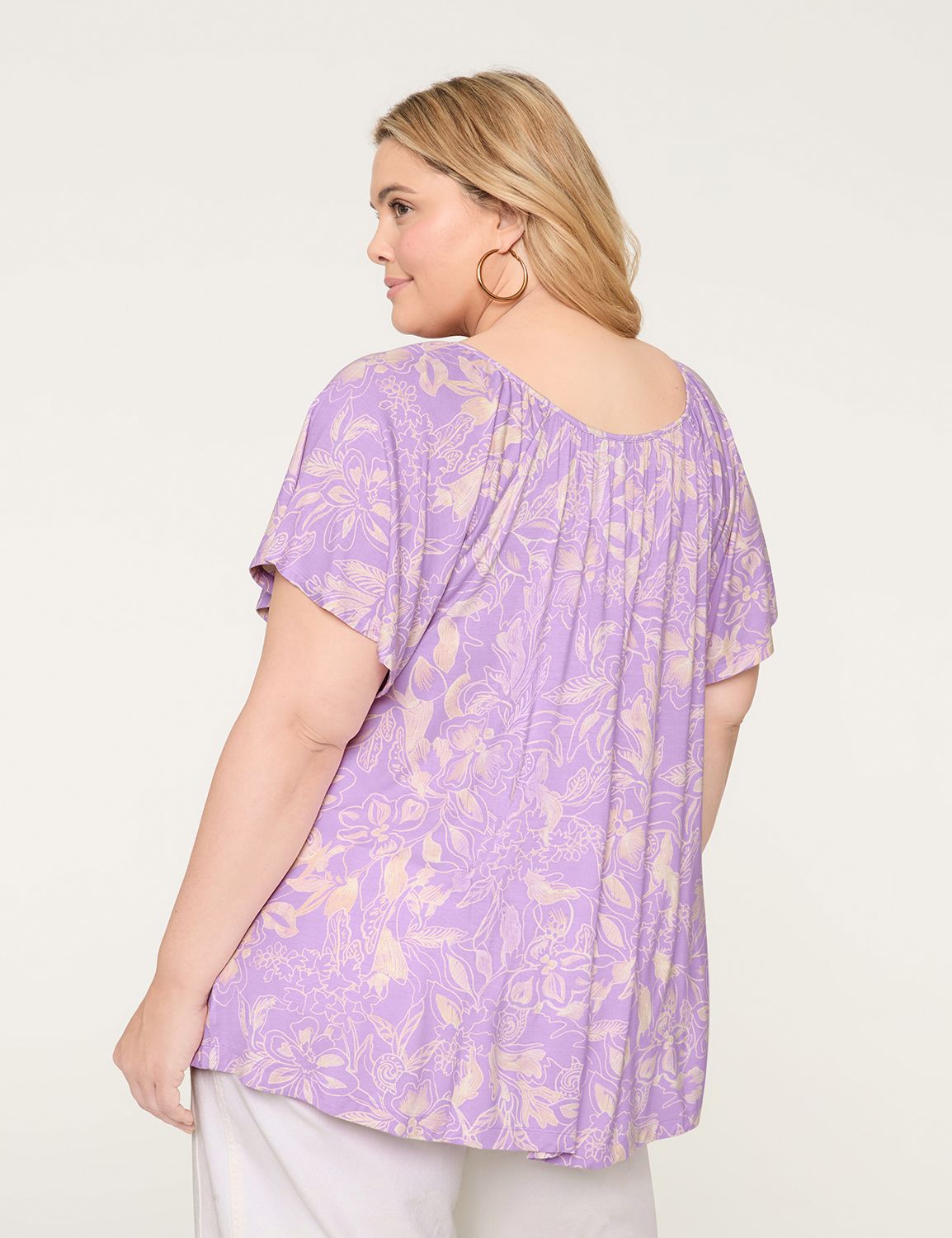 Refined Short Flutter Sleeve Boat N Product Image 2