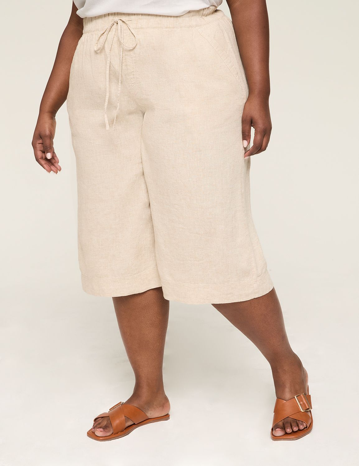 The Softest Wideleg Culotte- Linen Product Image 1
