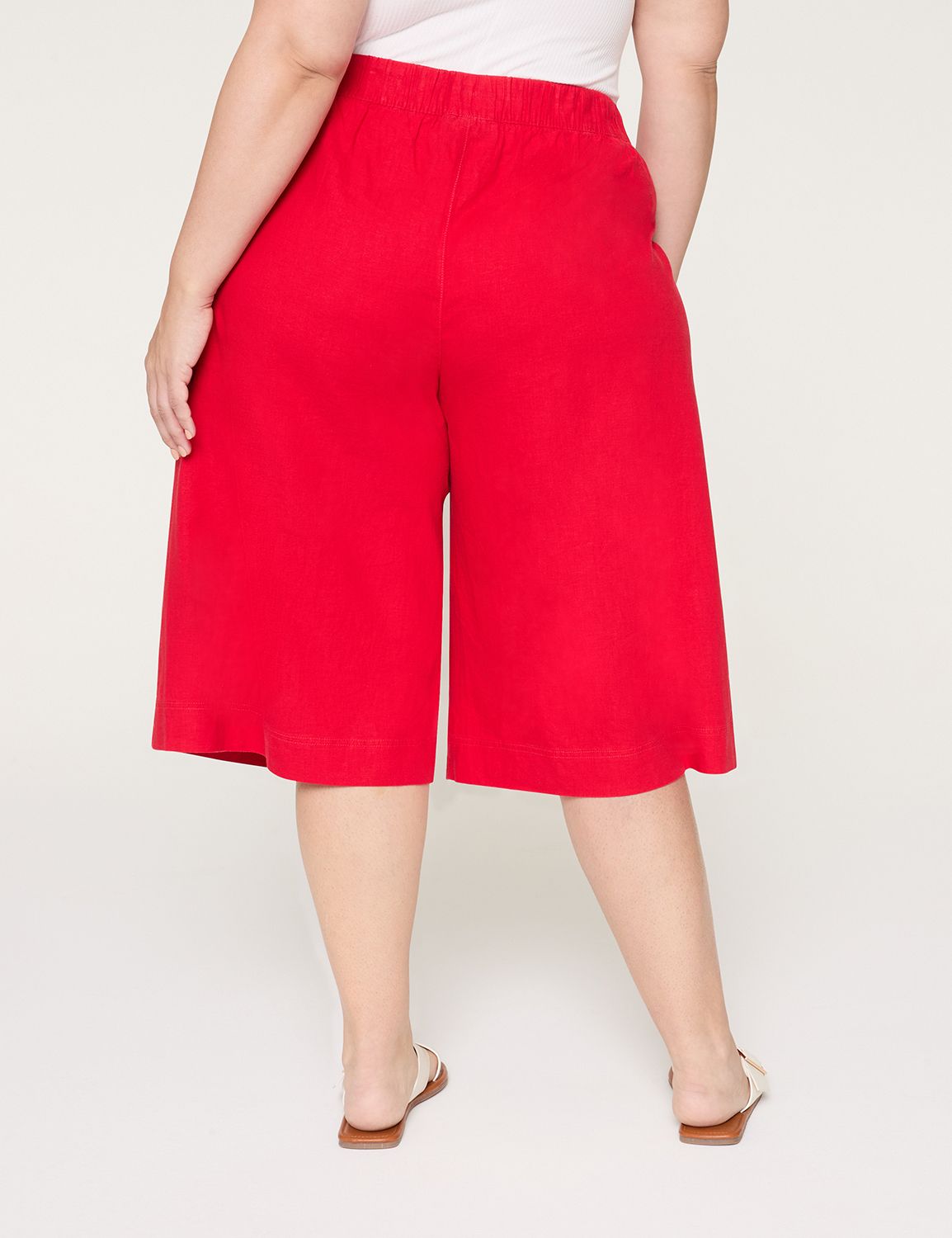 The Softest Wideleg Culotte- Linen Product Image 2